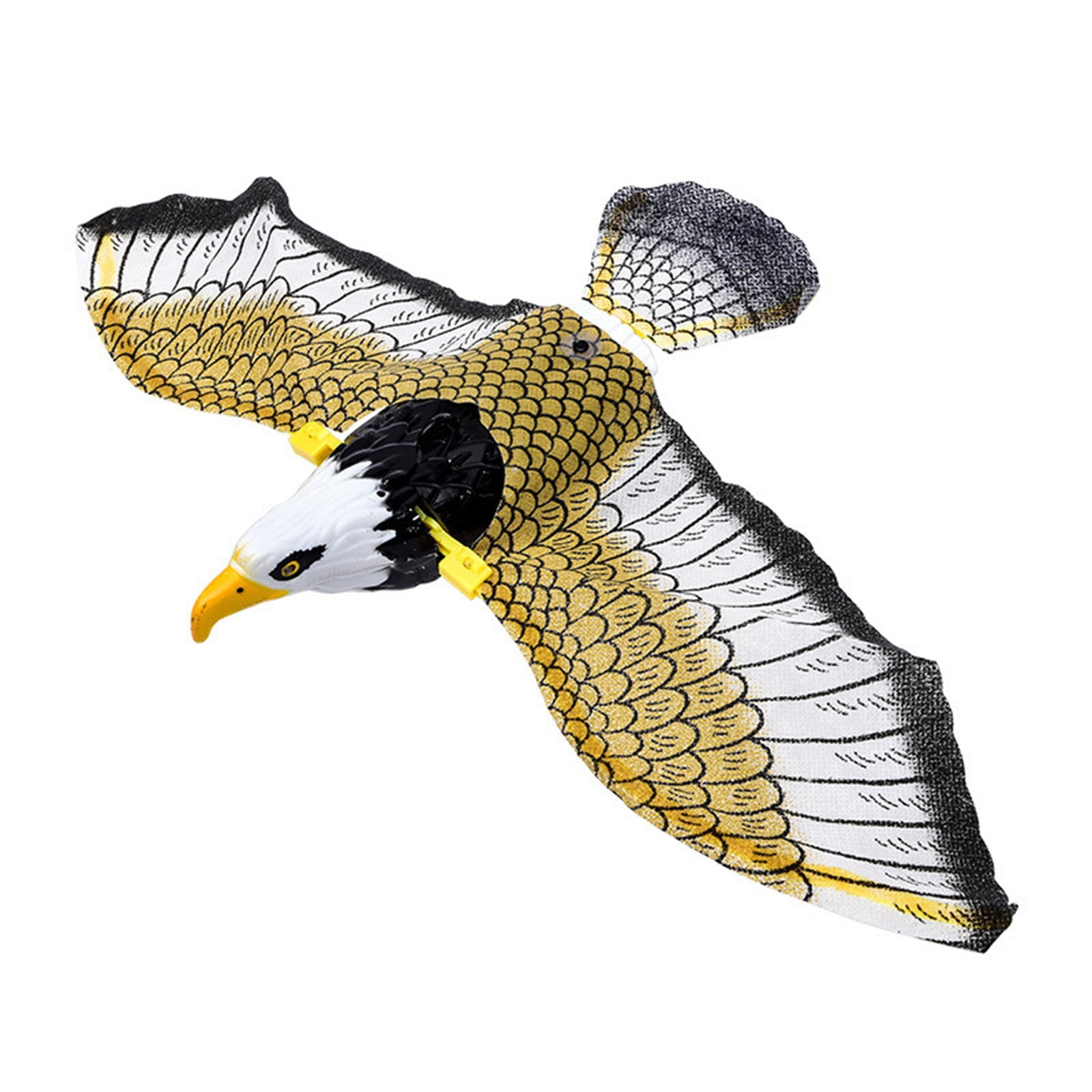 COFEST Electronic Simulation Flying Bird Cat Toy, Interactive Hanging Eagle with LED Light (Black) m91ig