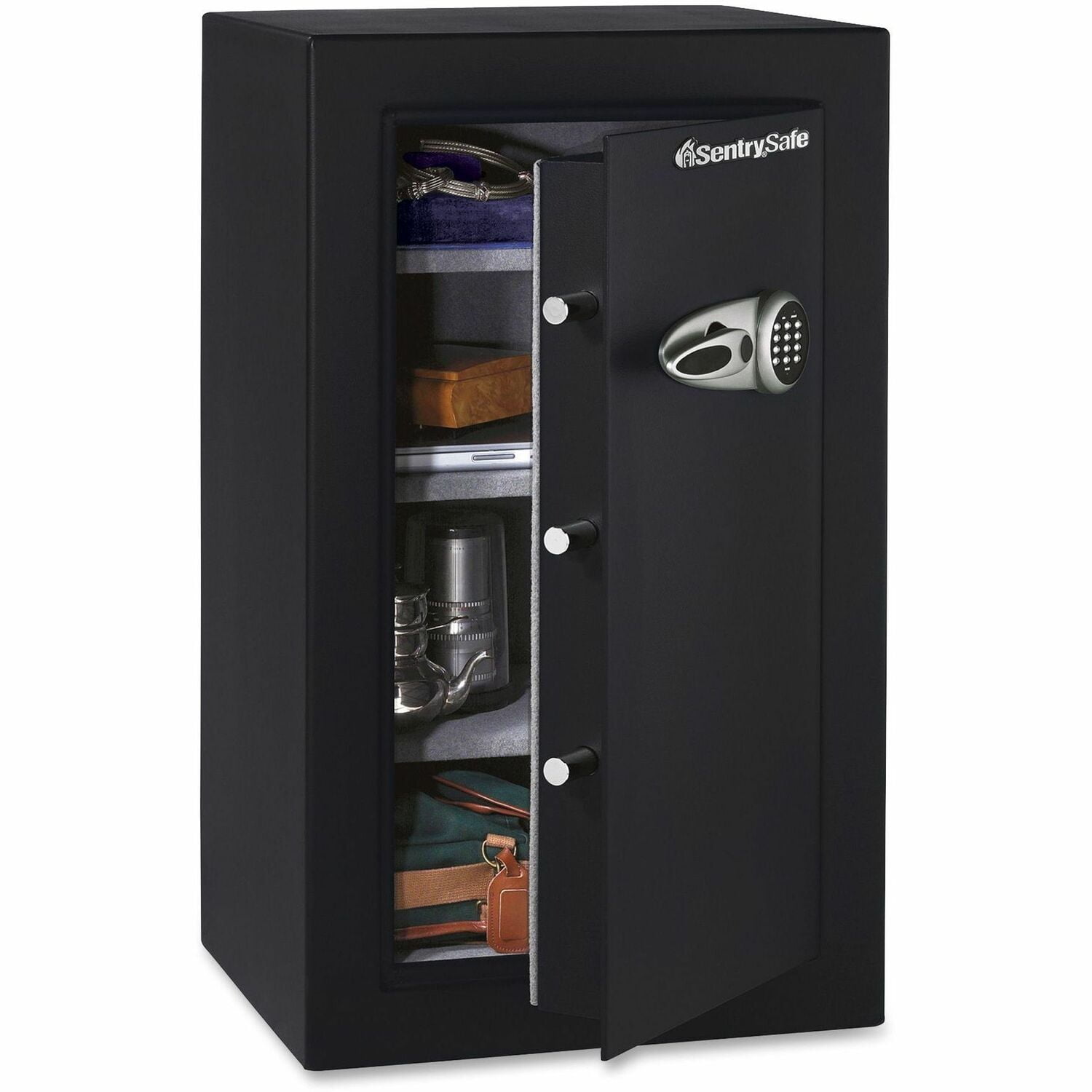 SentrySafe Electronic Security Safe, Heavy-Duty Steel Home Office Vault (Black, 21.69 in W x 19.81 in D x 37.69 in H) 3kljr