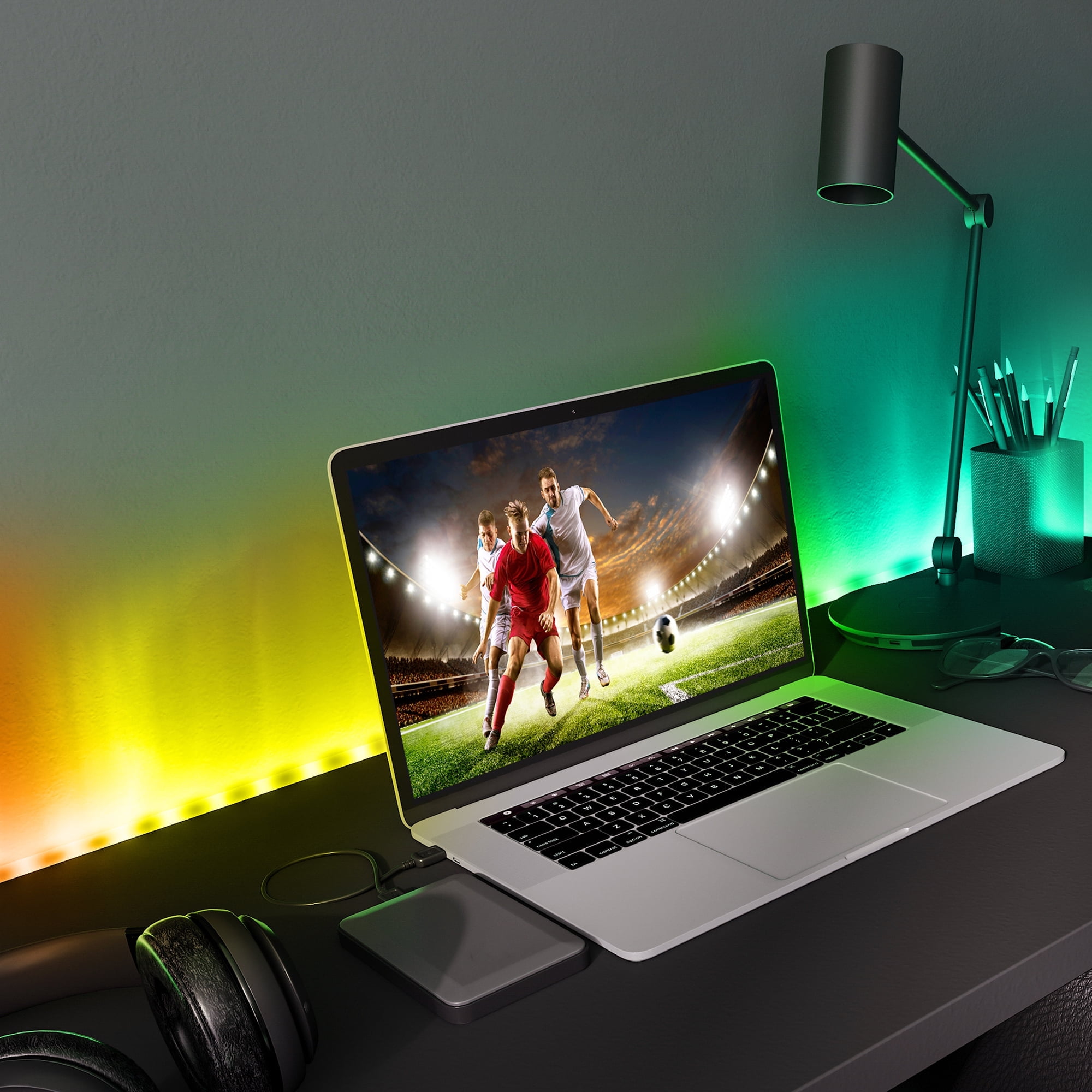 Monster Smart LED Light Strip, Multi-Color Flow, Sound Reactive, Razer Chroma Compatible (100 ft) bfry7