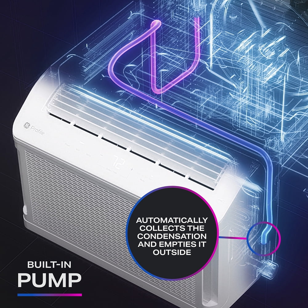 GE Appliances Window Air Conditioner with Inverter Technology and Smart Control (White, 10300 BTU) unuya