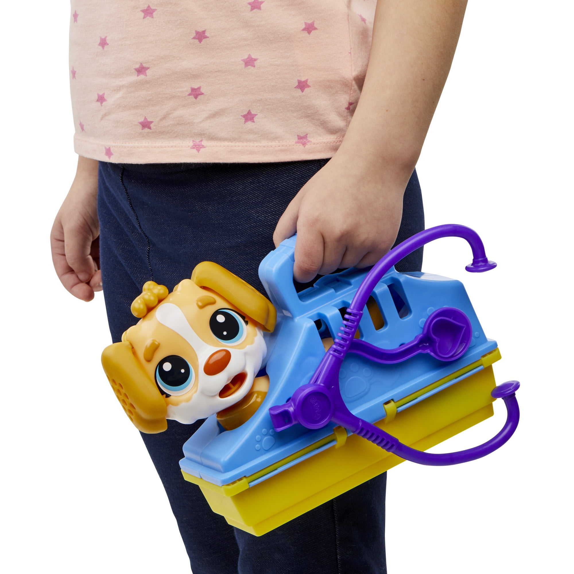 Play-Doh Care 'N Carry Vet Playset with Toy Dog and 10 Modeling Tools (5 Colors, 2 oz) 607k4
