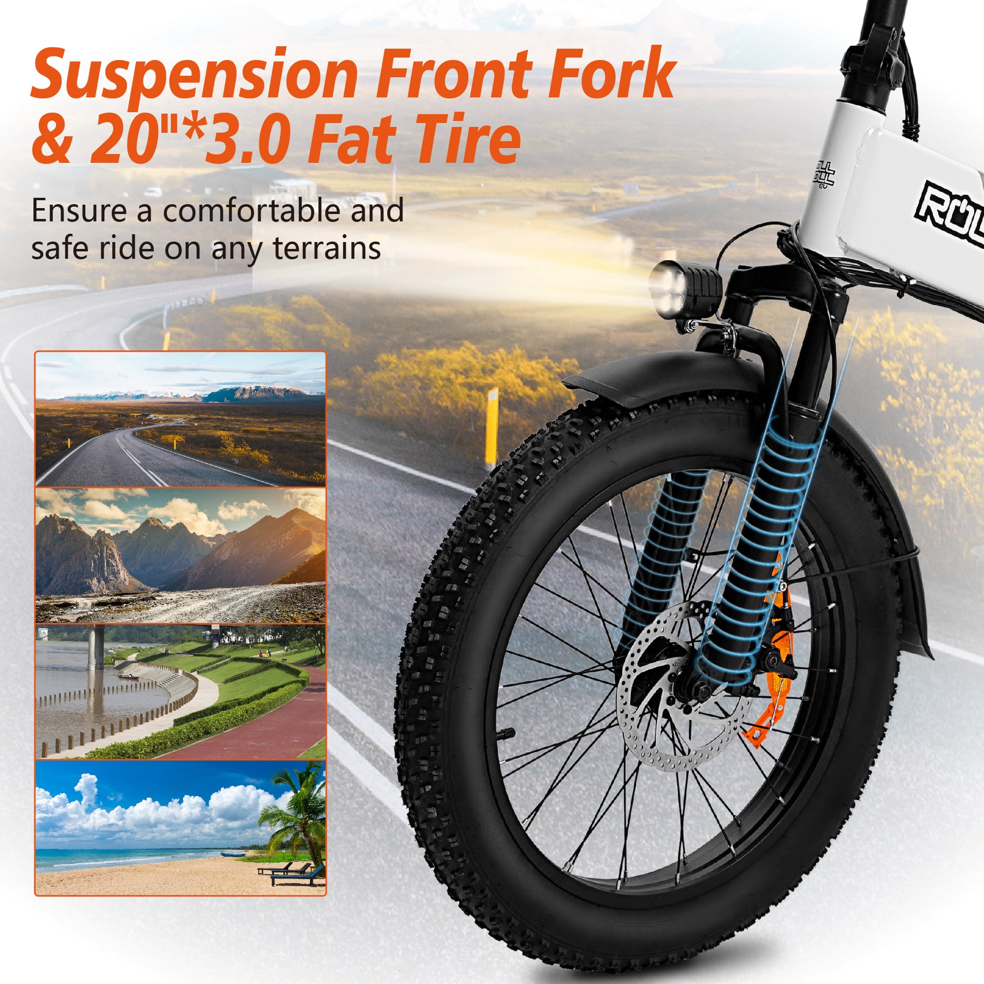 SYX MOTO Fat Tire Electric Bike for Adults, Foldable 350W Ebike with 7-Speed Gear System (Black, 20 in) gnqtl