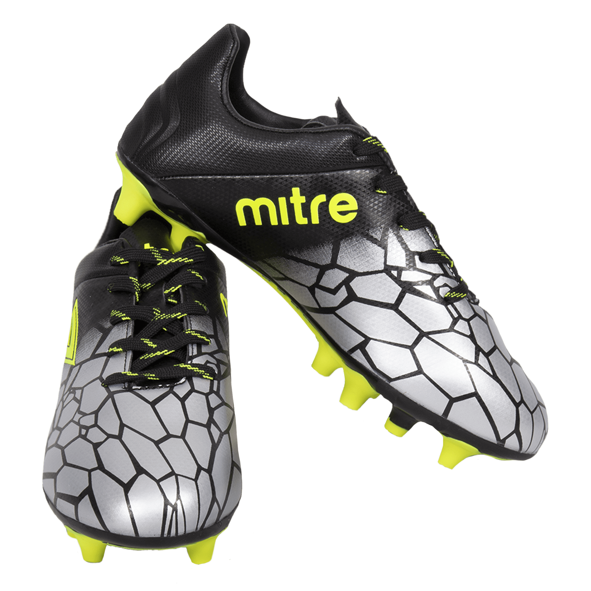 Mitre Youth Soccer Cleats Lightweight Water Resistant Performance Footwear (Green, 4 US) 1p8am