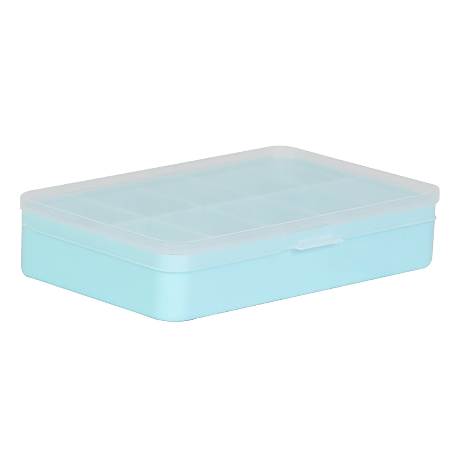 Everything Mary 10 Compartment Plastic Bead Storage Box, Craft Organizer for Jewelry and Beads (Teal, 2 Pack) 7hzke