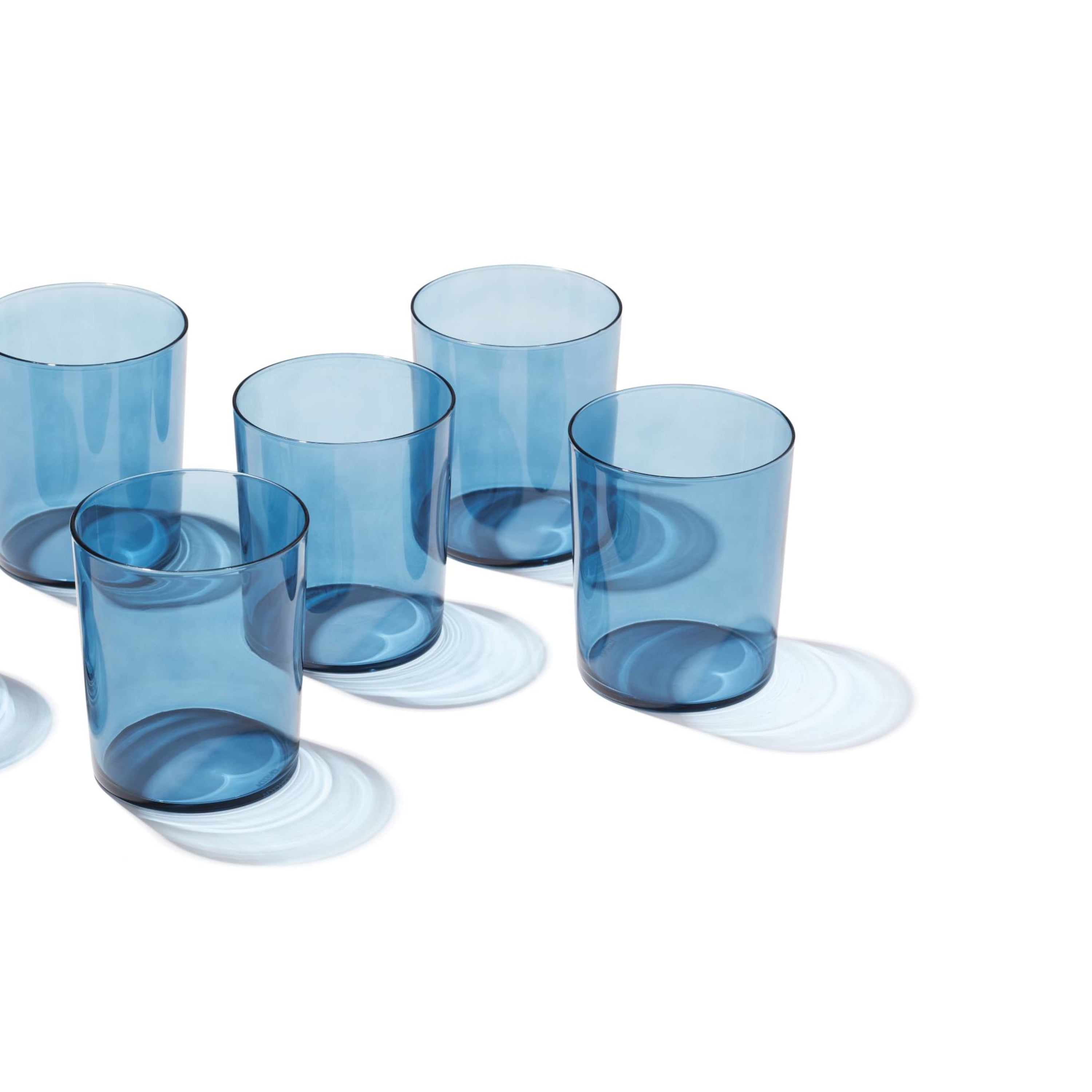 Oneida Entertain 365 Stackable Drinking Glasses, Durable Kitchen Glassware (Blue, 16 oz, Set of 6) xh4ig