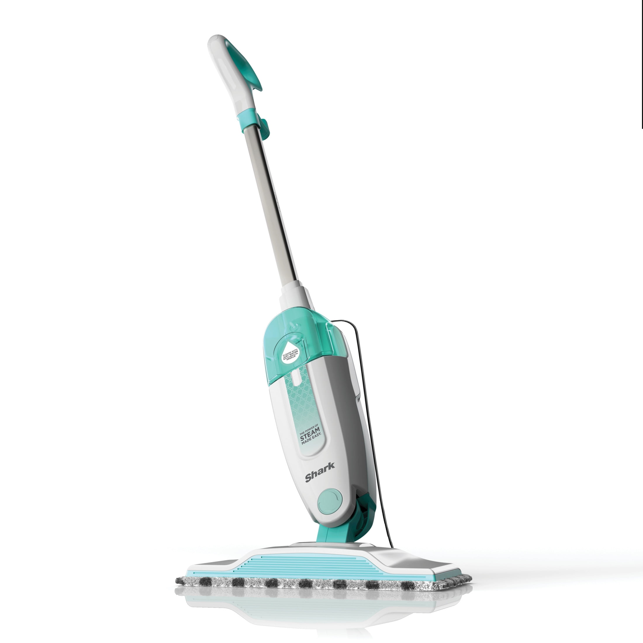 Shark Steam Mop, Corded Hard Floor Cleaner, Chemical-Free Sanitization, Lightweight Design (White, 18 ft Cord) rk0do