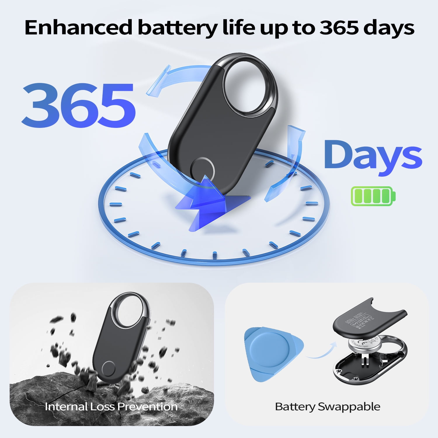 Aptkdoe Smart Item Finder for Apple Find My, Bluetooth Tracker for Luggage Keys and Wallet (4 Pack) rq66k