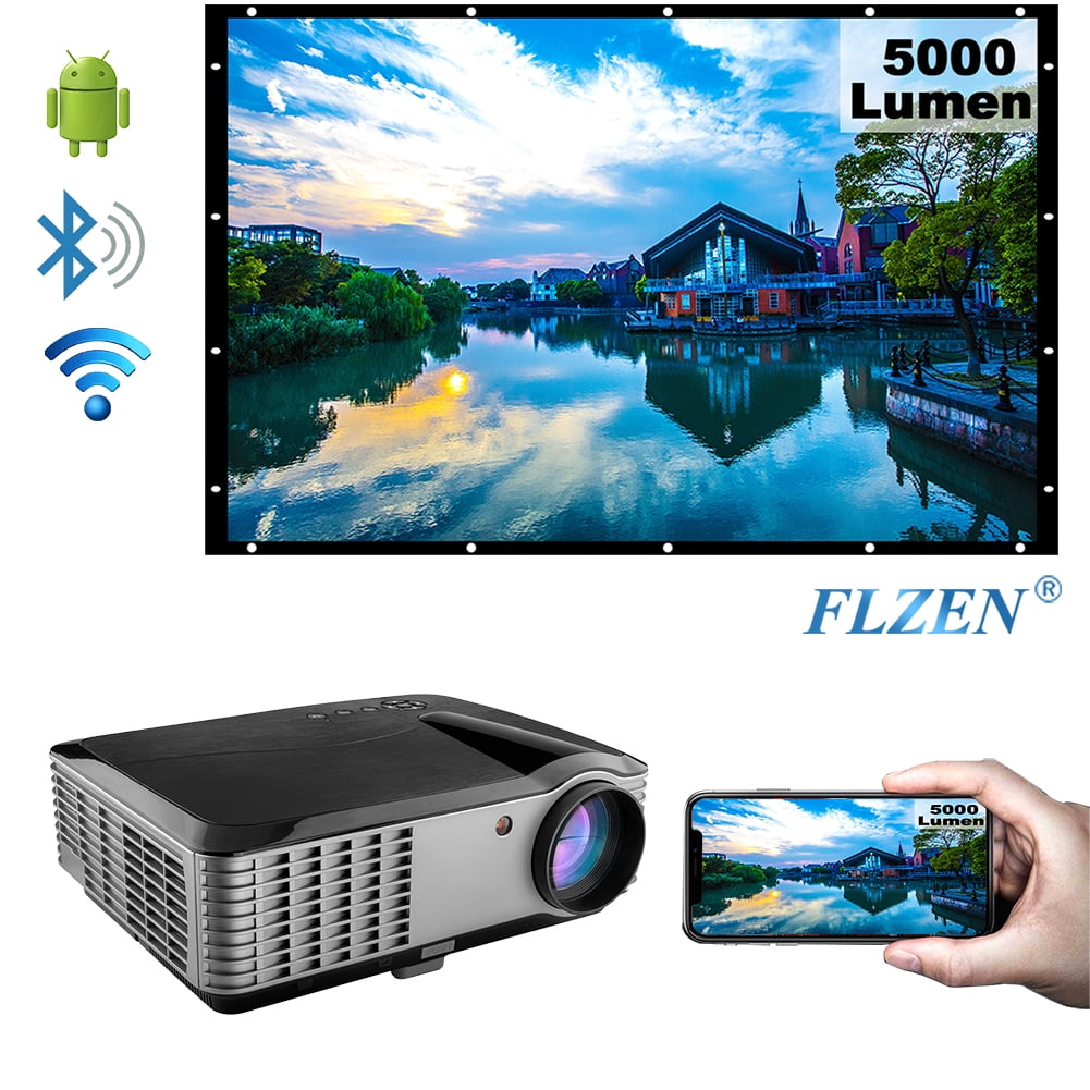 FLZEN F1A 1080p Full HD Home Theater Video Projector (Black, 13.23 in x 10.35 in x 4.65 in) 0rc0p