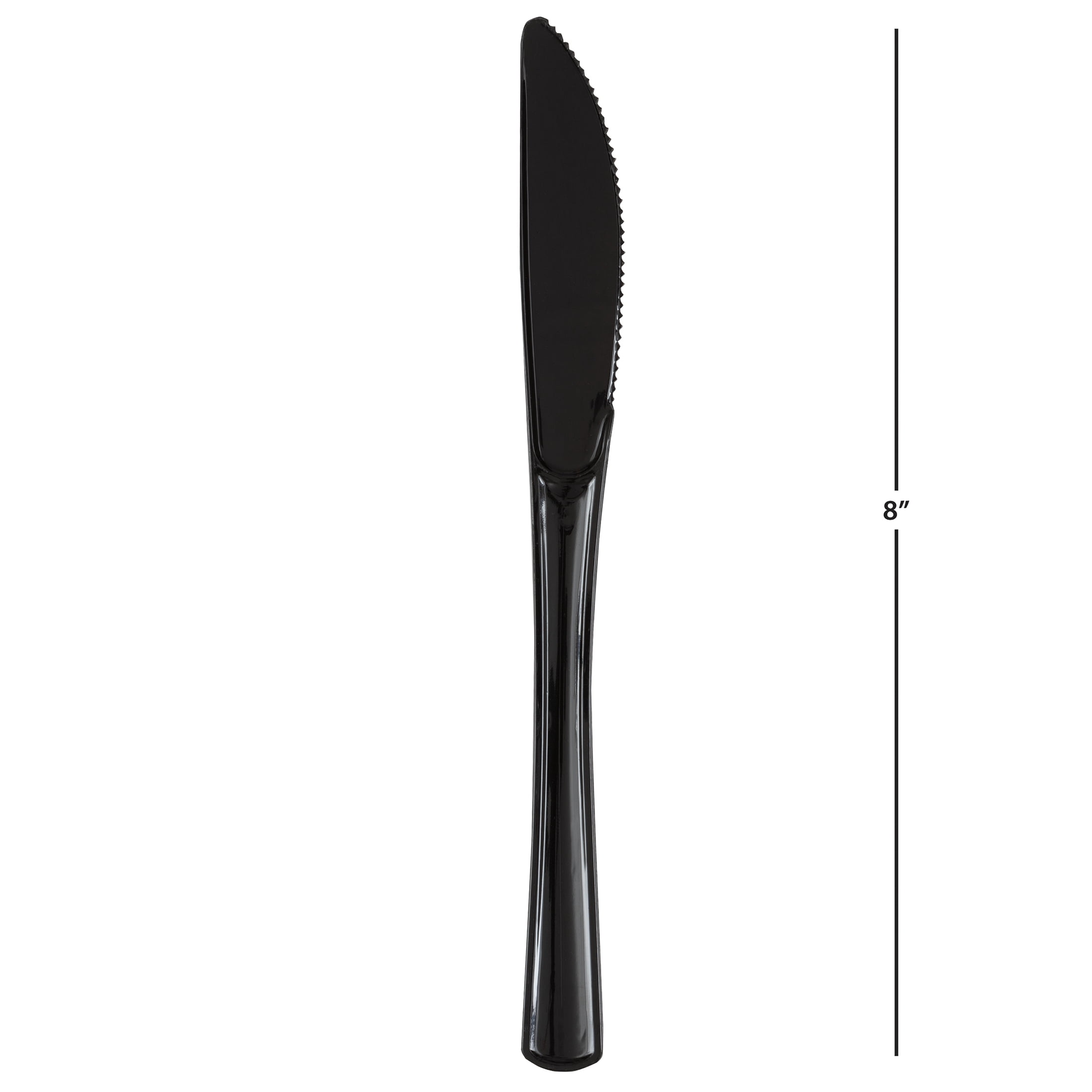 Way To Celebrate Disposable Metallic Plastic Cutlery Set (Black and Gold, 24 Count) 1ulz8