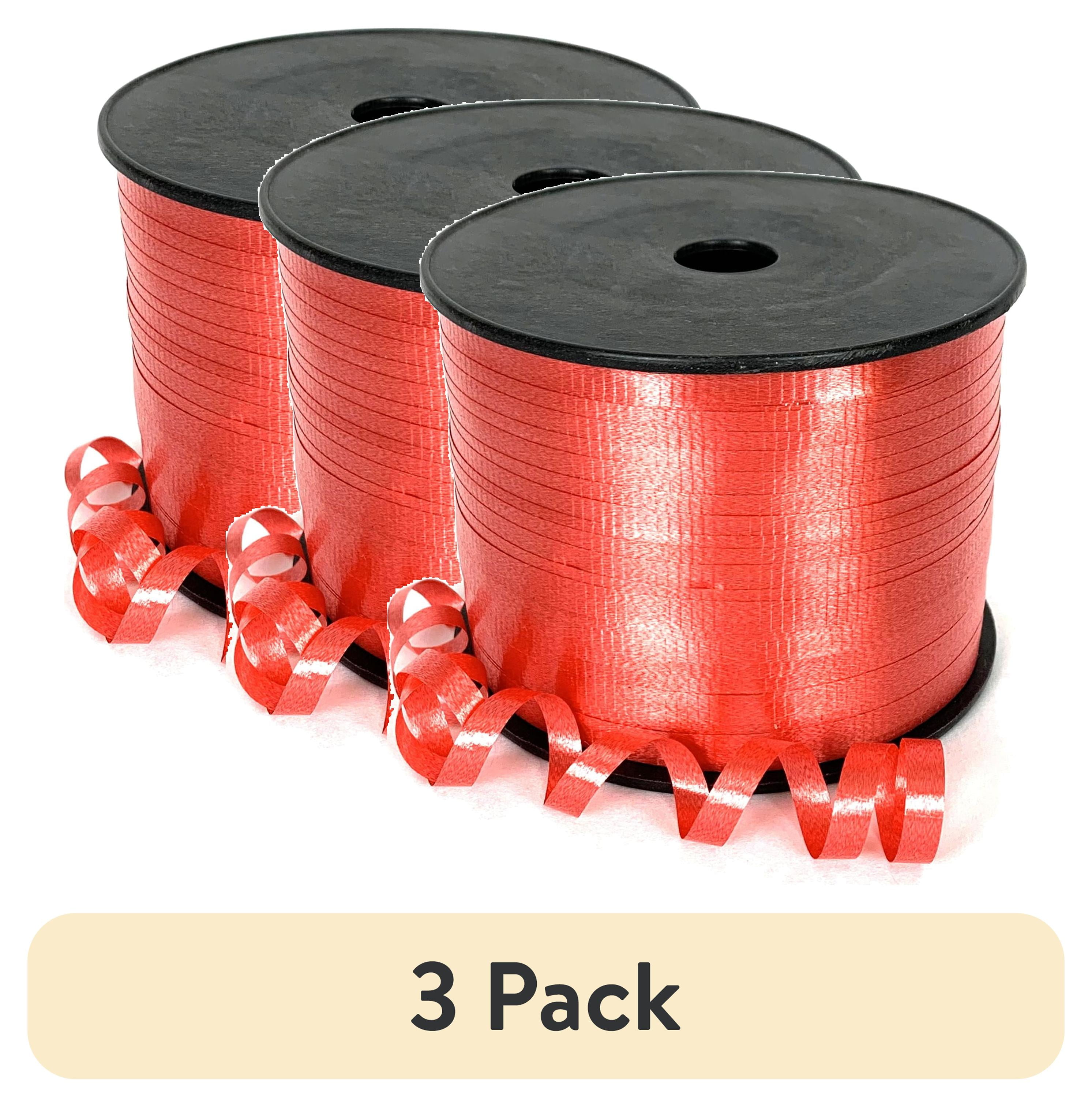 Gwen Studios Curling Ribbon for Gift Wrapping and Party Decor (Red, 3 Pack, 1050 ft) w7wut