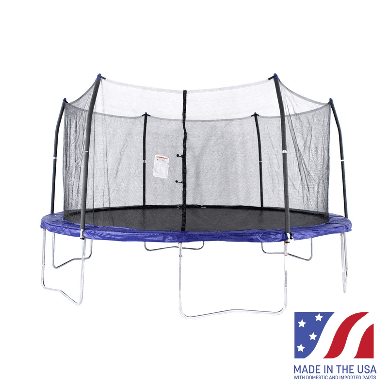 Skywalker Trampolines 16 ft Round Outdoor Trampoline with Safety Enclosure Net (16 ft) 3h2hm