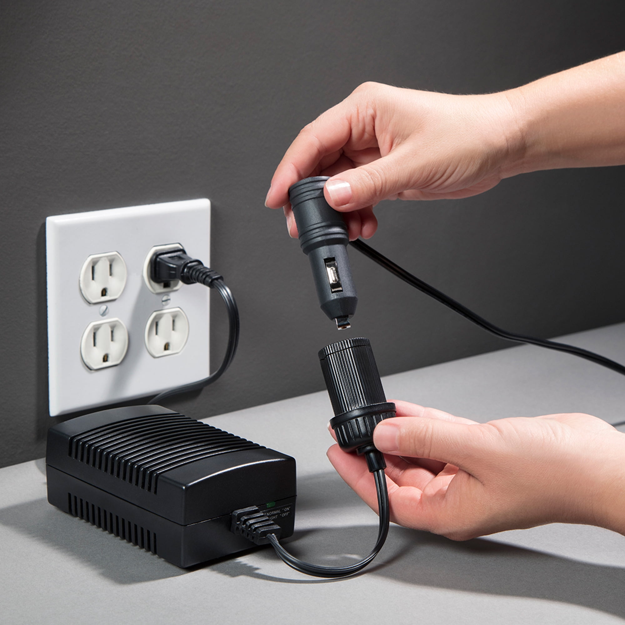 Koolatron AC to DC Power Adapter Converter with Circuit Breaker (Black, 6 ft) pjb0t