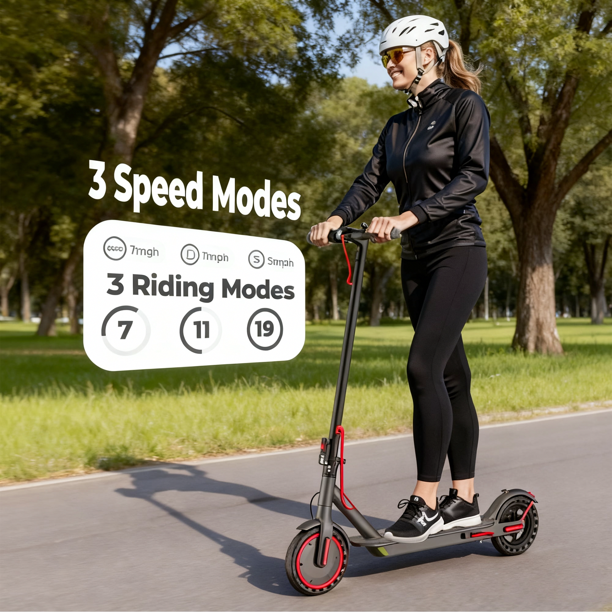 Joyhis Electric Scooter, Foldable Commuter E-Scooter with 350W Motor, Dual Braking System, 21 Mile Range (Grey, 8.5 in Tires) wzcnc