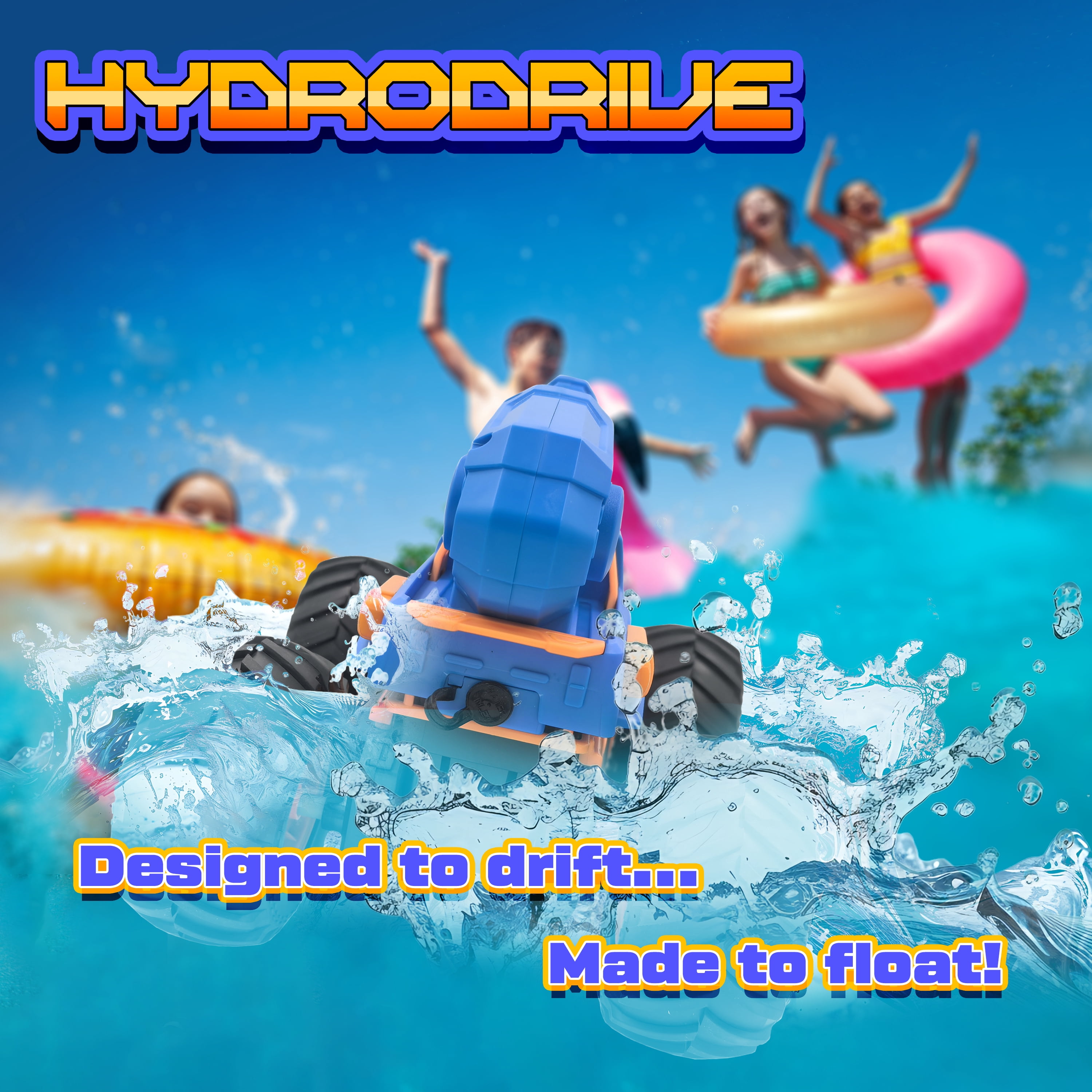 Force1 Hydro Havoc Amphibious Remote Control Monster Truck (Blue, 5.07 fl oz) 2vsis