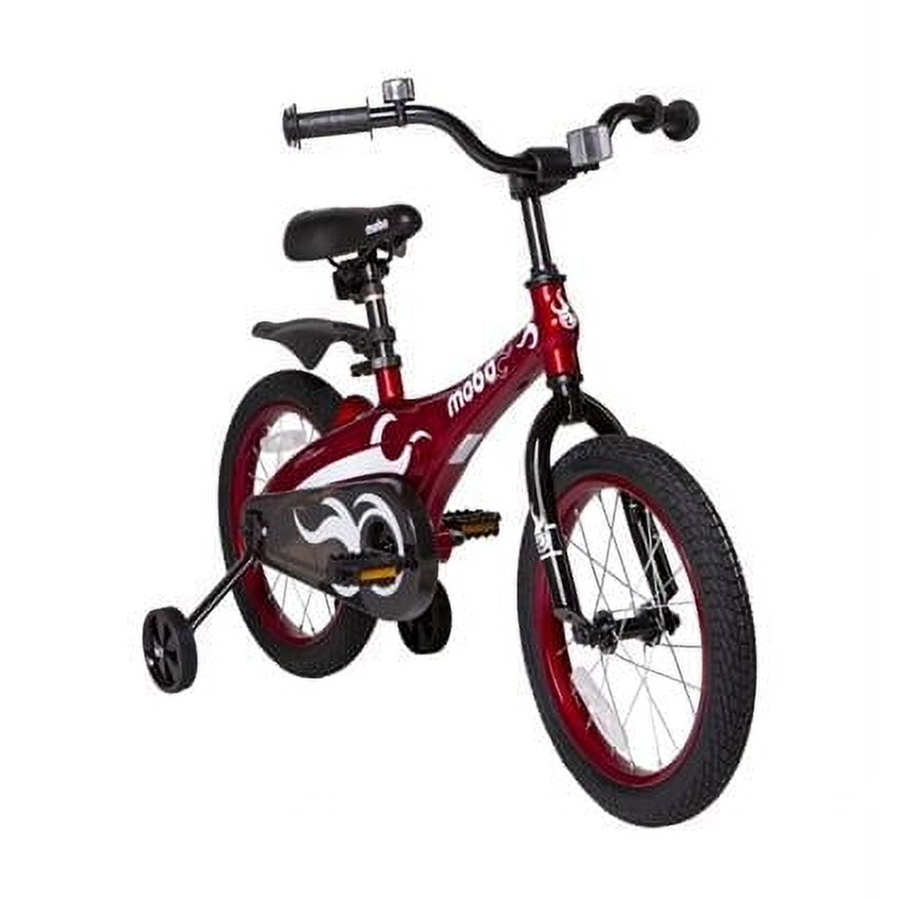 Mobo Lite Kids Bicycle with Training Wheels, Adjustable Handlebars and Seat (Red, 16 in) t54zk