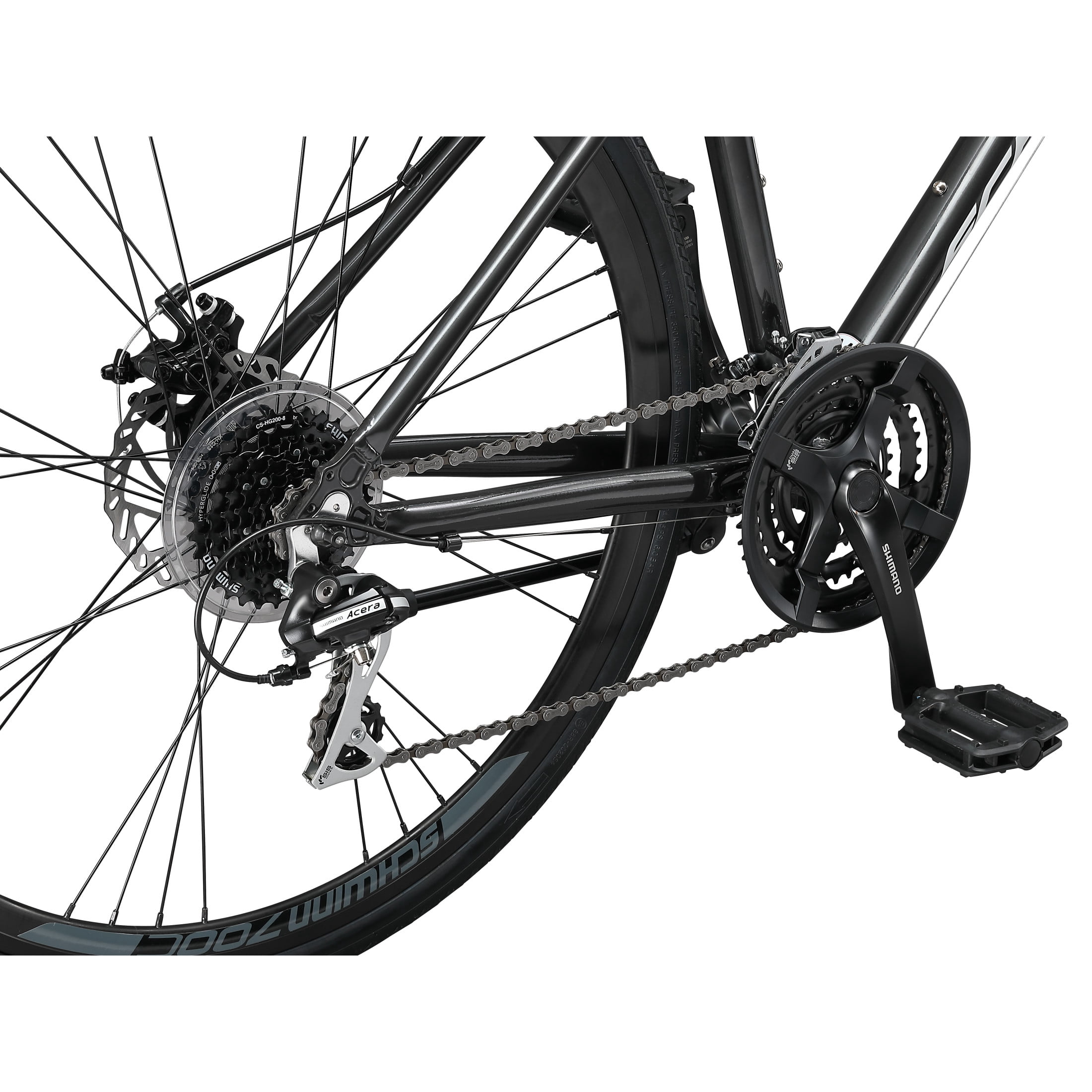 Schwinn Volare Fitness Bike, Lightweight Aluminum Frame, 24-Speed Hybrid Road Bicycle (Teal/Grey, Medium Frame) ex74t