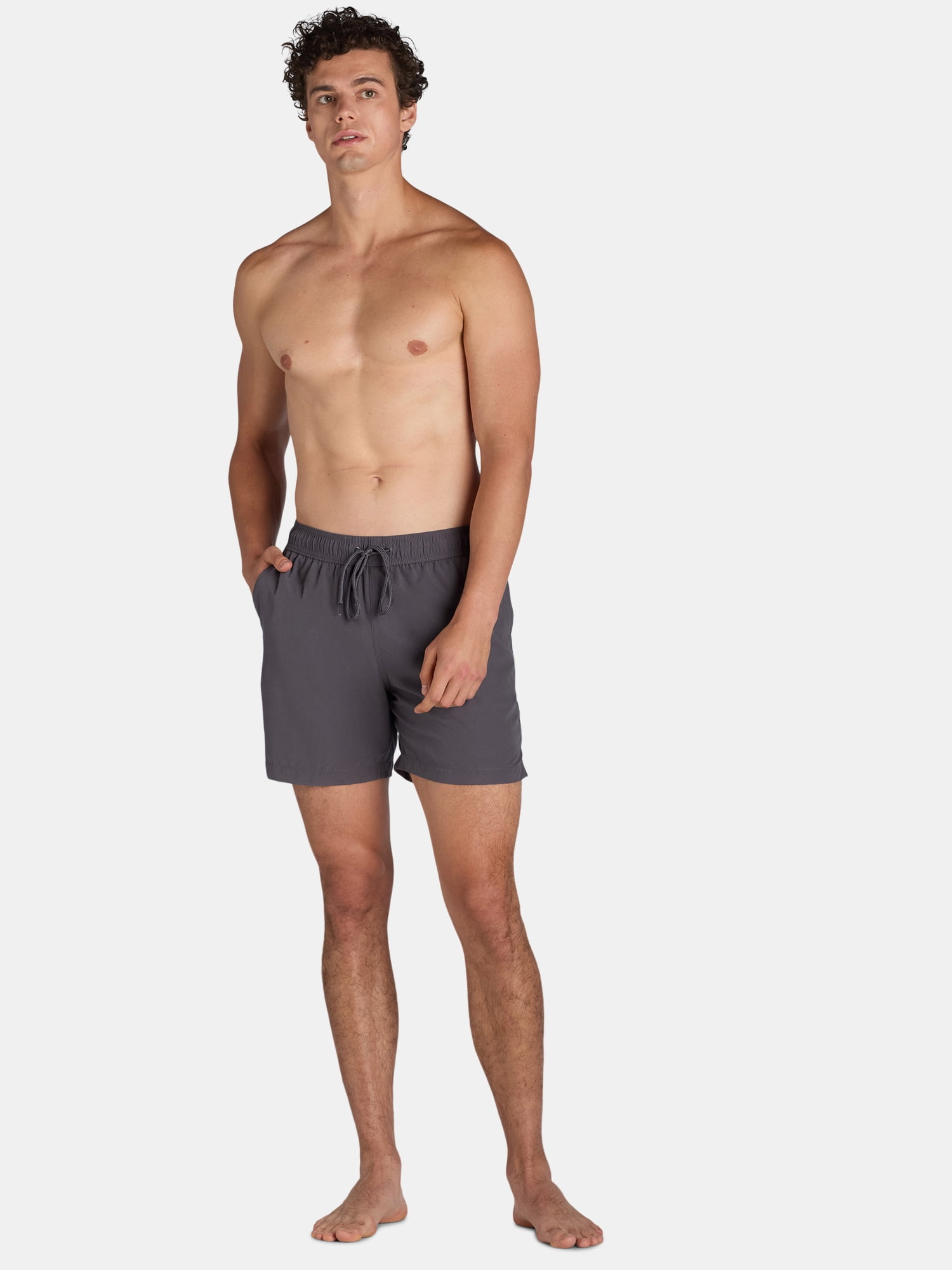 George Men's Swim Trunks Quick-Dry Board Shorts with Mesh Lining (Black, S-3XL) 5qucl
