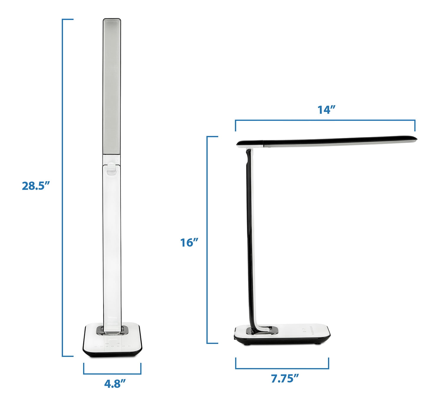 Mount-It! LED Desk Lamp with Integrated Cooling Fan and Dimmable Eye-Caring Light (White, 12 Watts) y450q