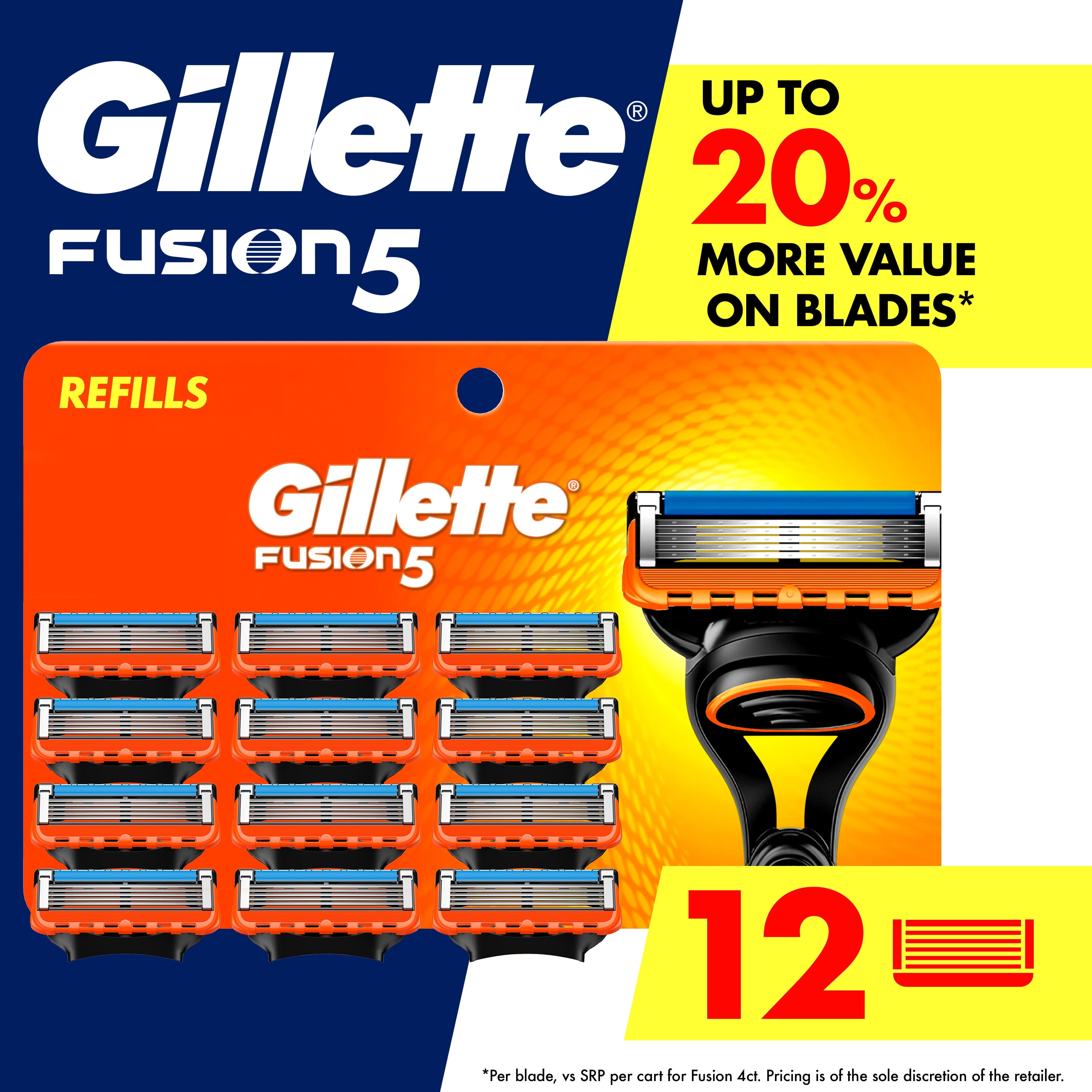 Gillette Fusion5 Men's Manual Razor Blade Refills (12 Count) jwika