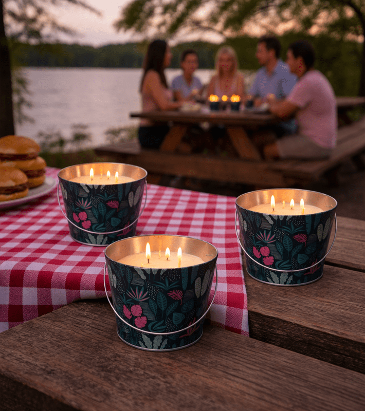 Mainstays Outdoor Citronella Scented Candle (Green, 24 oz) c8208