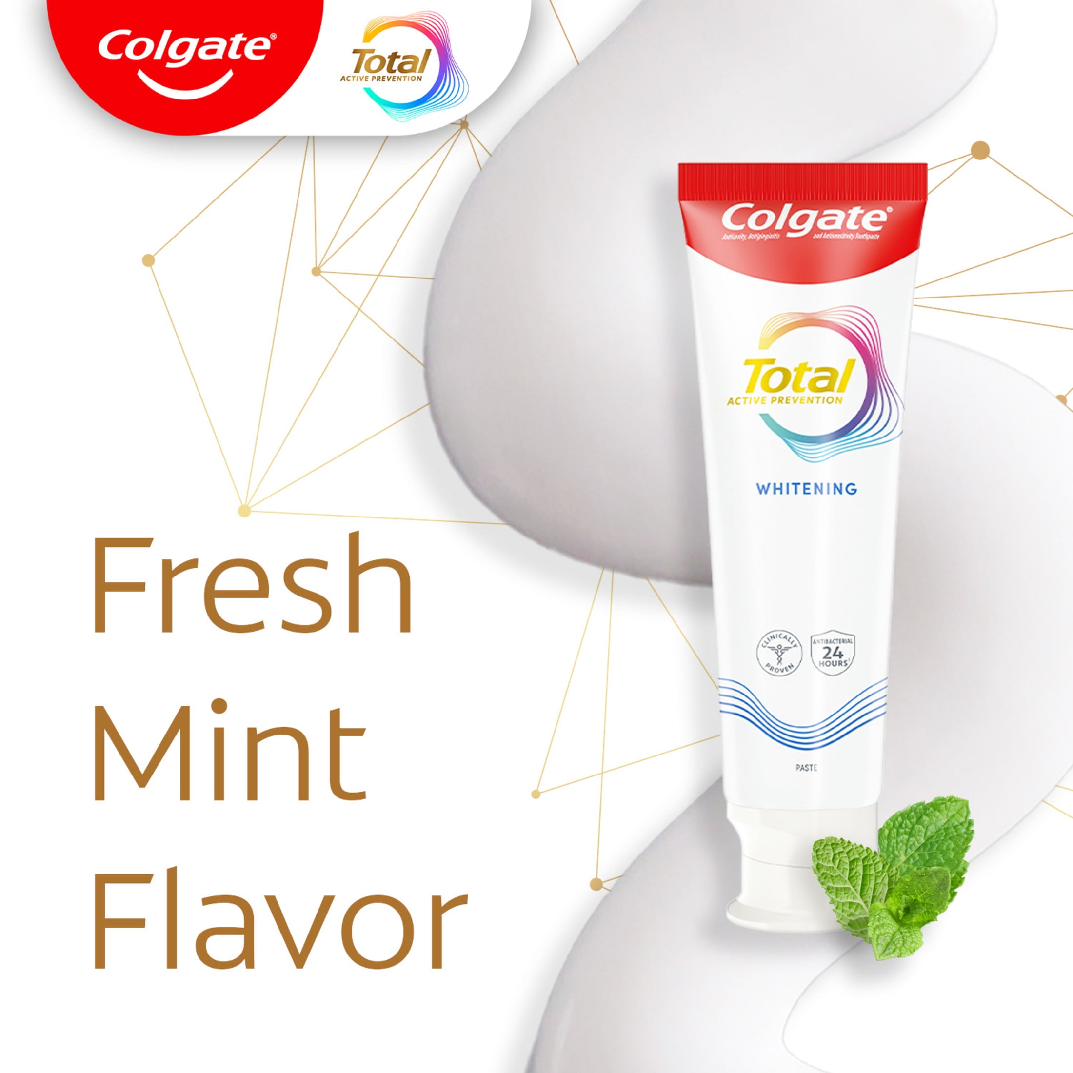 Colgate Total Active Prevention Whitening Toothpaste (Mint, 5.1 oz) 6nawe