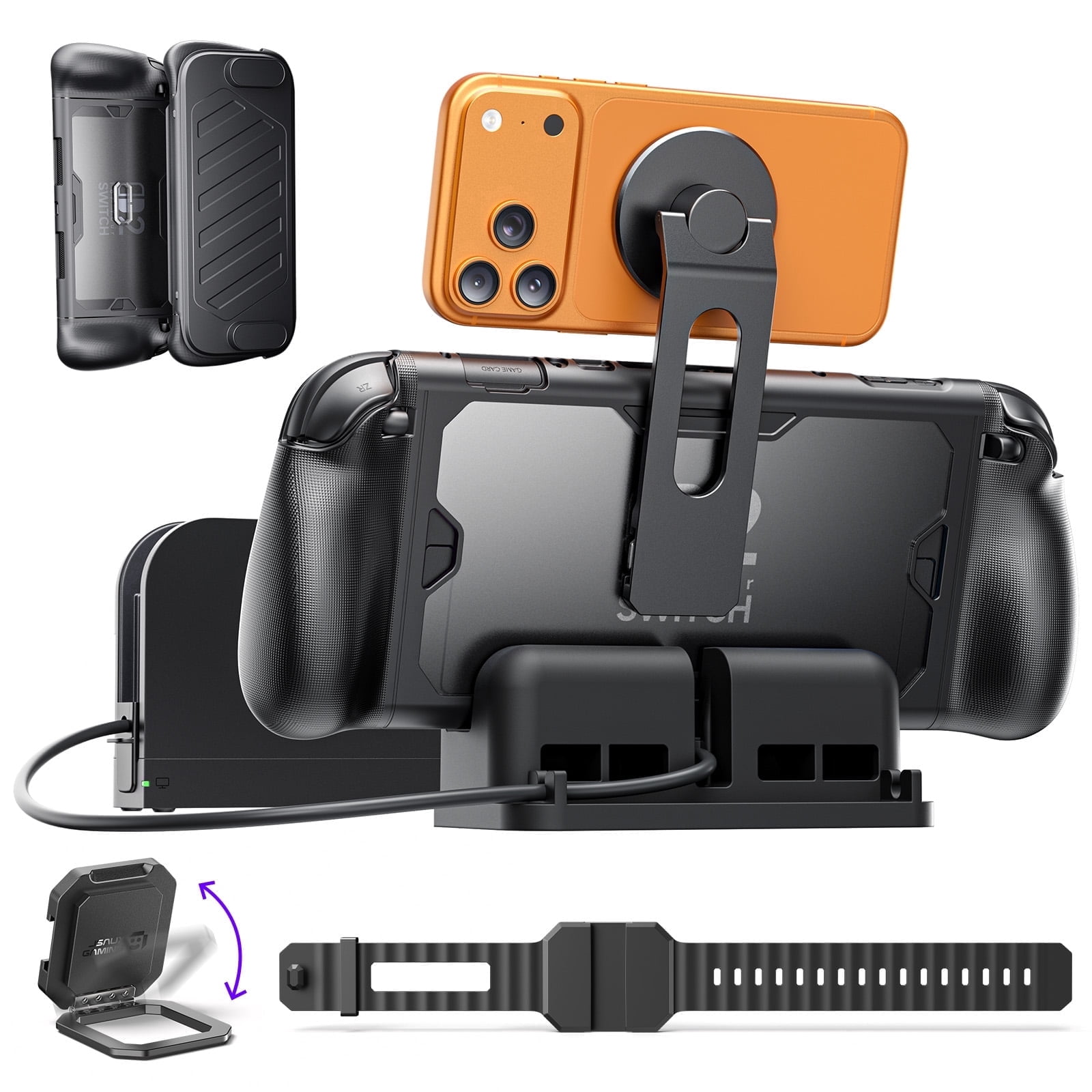 JSAUX Protective Case for Nintendo Switch 2 Ultimate Set (Black, 1 Set) z1fef