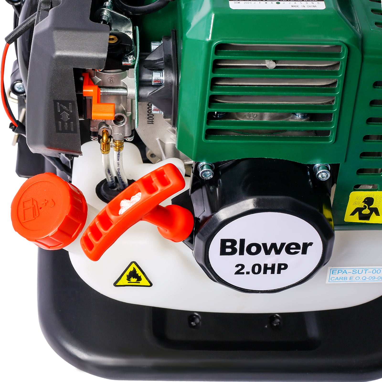Sesslife 52cc 2-Cycle Gas Powered Backpack Leaf Blower, Commercial Grade Leaf Vacuum with Adjustable Straps and Nozzle Extension (Green) k1g4j