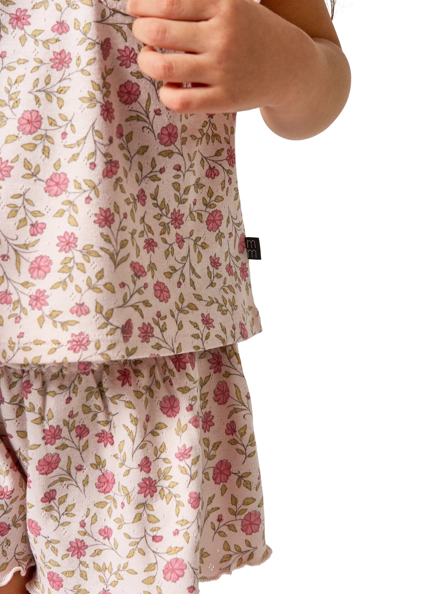 Modern Moments by Gerber Baby and Toddler Girl Organic Cotton Pleated Ruffle Sleeve Top (White, 5T) d7lk3