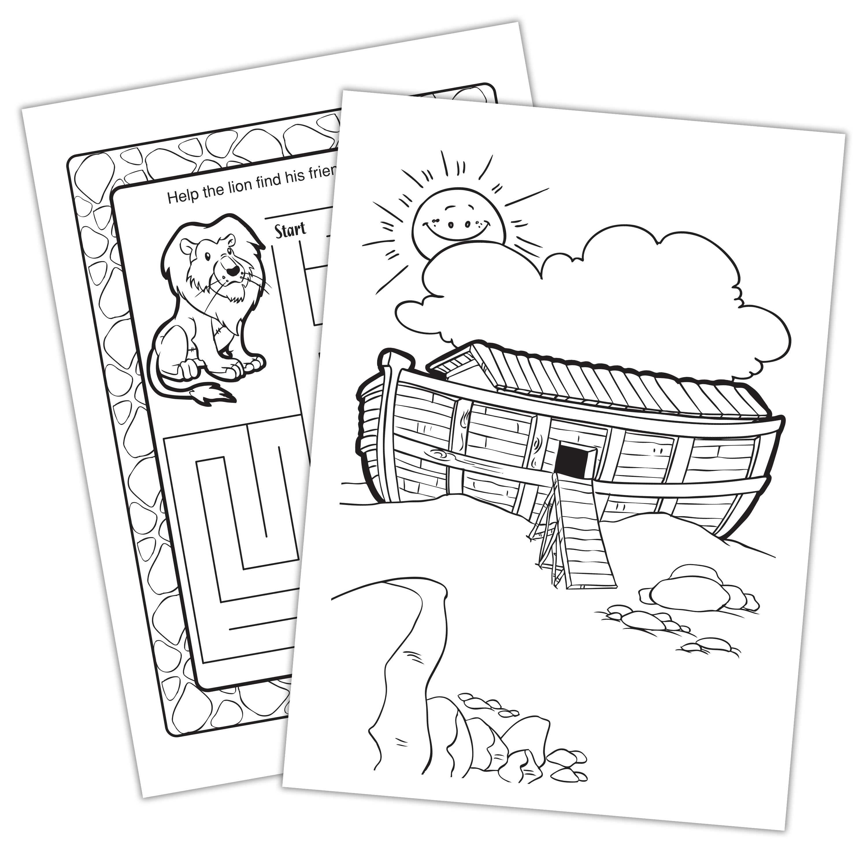 Bendon Bible Coloring and Activity Book for Kids, Educational Religious Learning (64 Pages, 7.75 in x 10.75 in) 8kveg