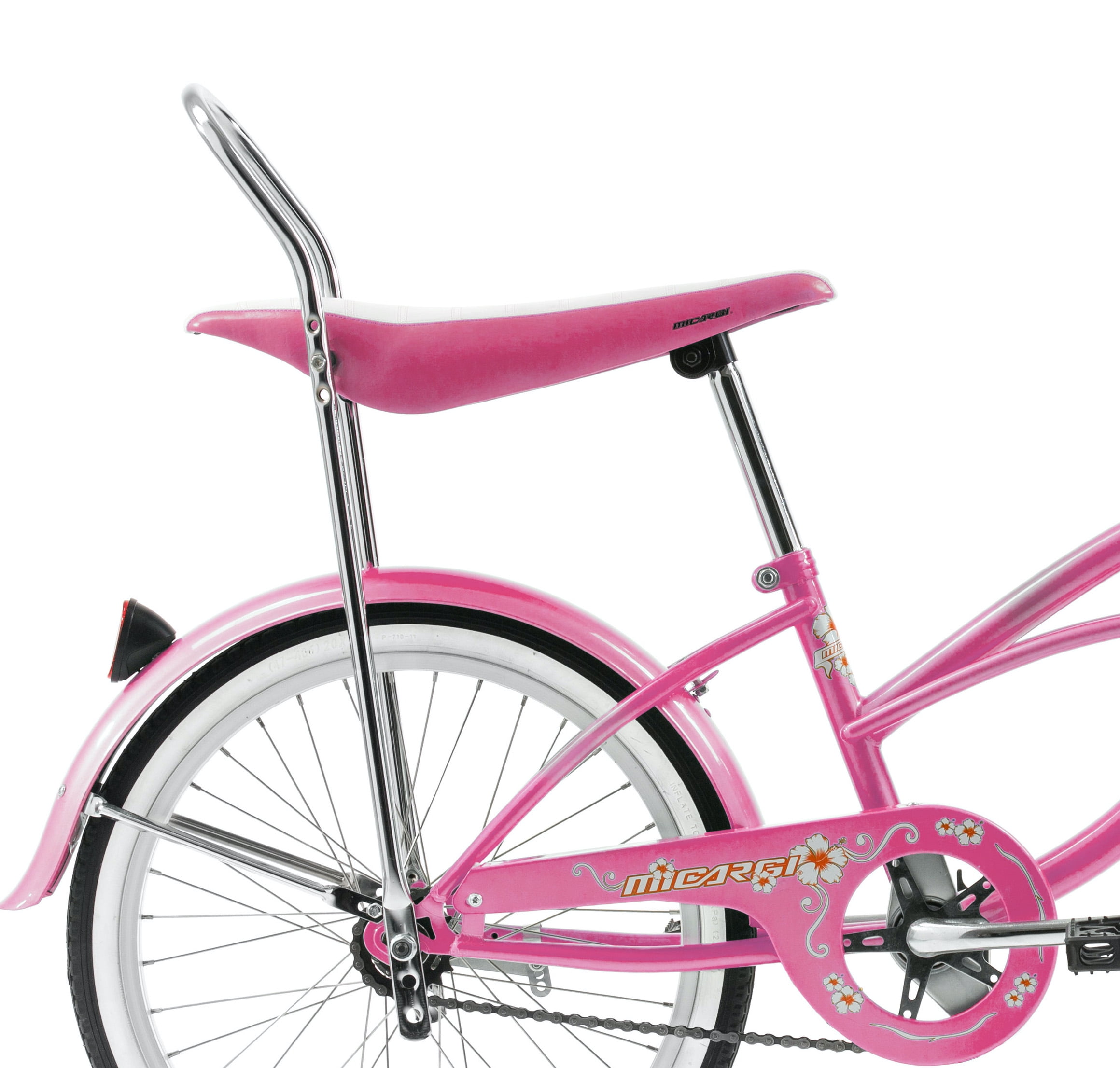 Wonder Wheels 20 in. Beach Cruiser Lowrider Bicycle with Banana Seat (Pink, 20 in.) 7d7et