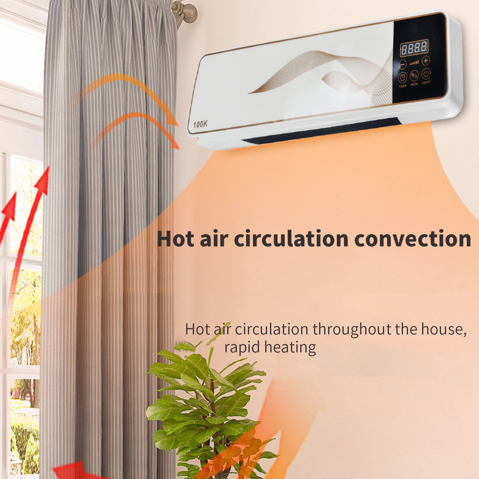 FYHALE 12000 BTU Mini Split Air Conditioner & Heater, Wall Mounted Ductless AC Unit for Rooms up to 800 Sq. Ft (White, 12000 BTU) ptf0q