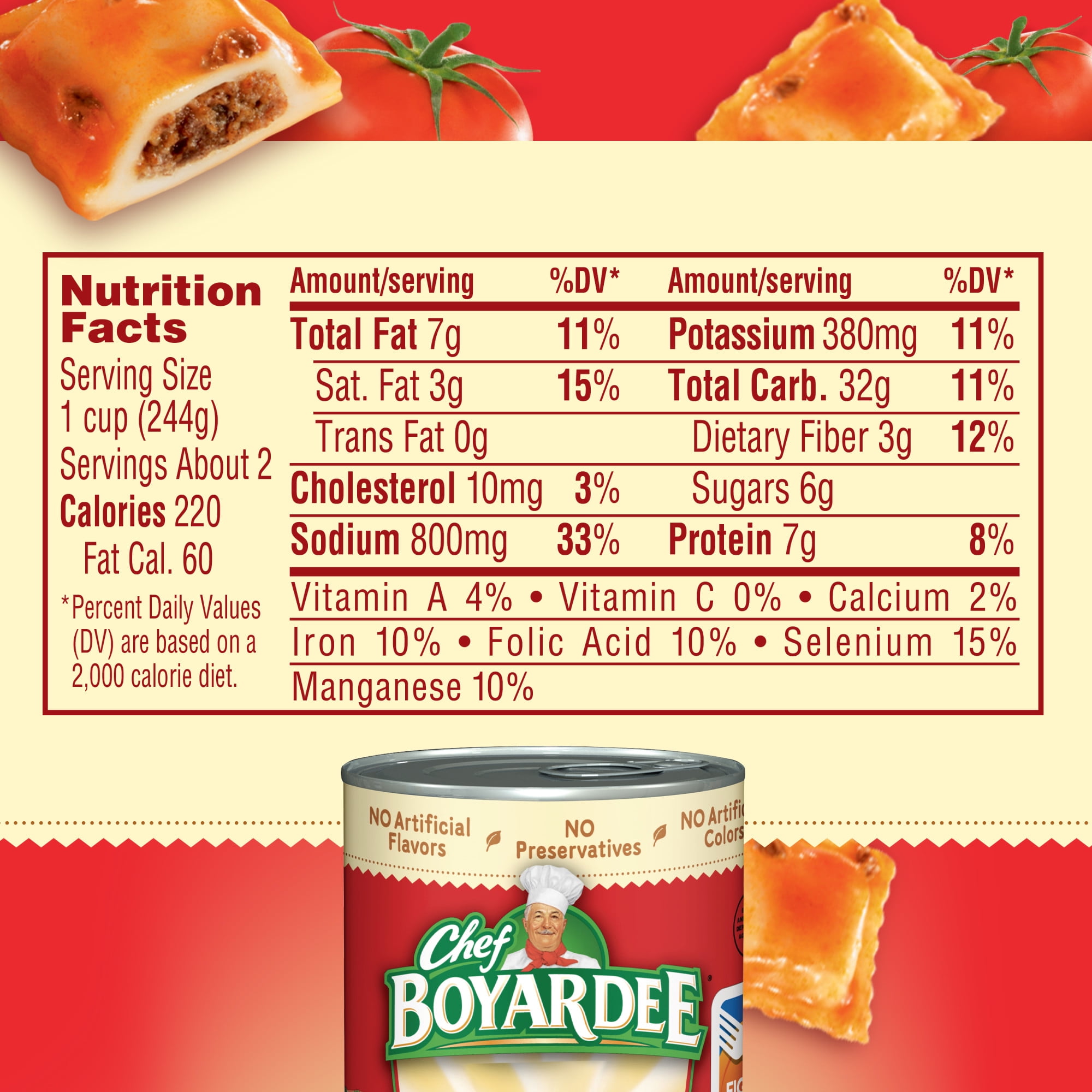 Chef Boyardee Mini Beef Ravioli Pasta in Tomato Sauce (15 oz) 41wca