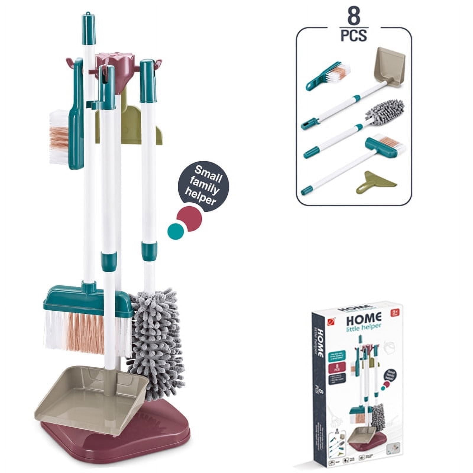 Crtynell Kids Cleaning Set with Realistic Vacuum and Accessories (8 Pieces) hotbj