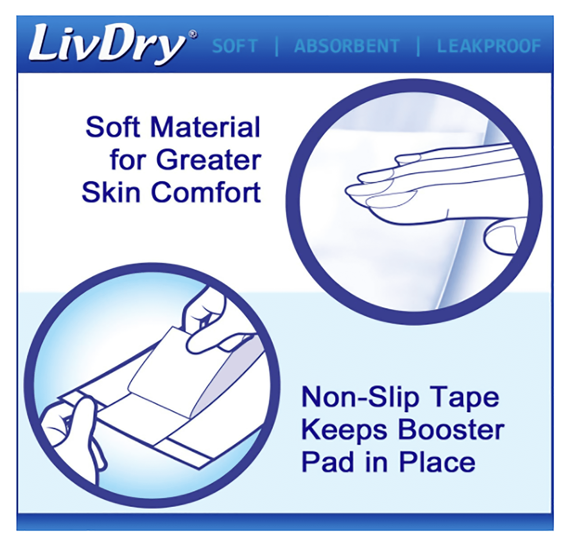 LivDry Unisex Incontinence Booster Pads, Extra Absorbent Disposable Passthrough Liners (160-Pack) o3sk6