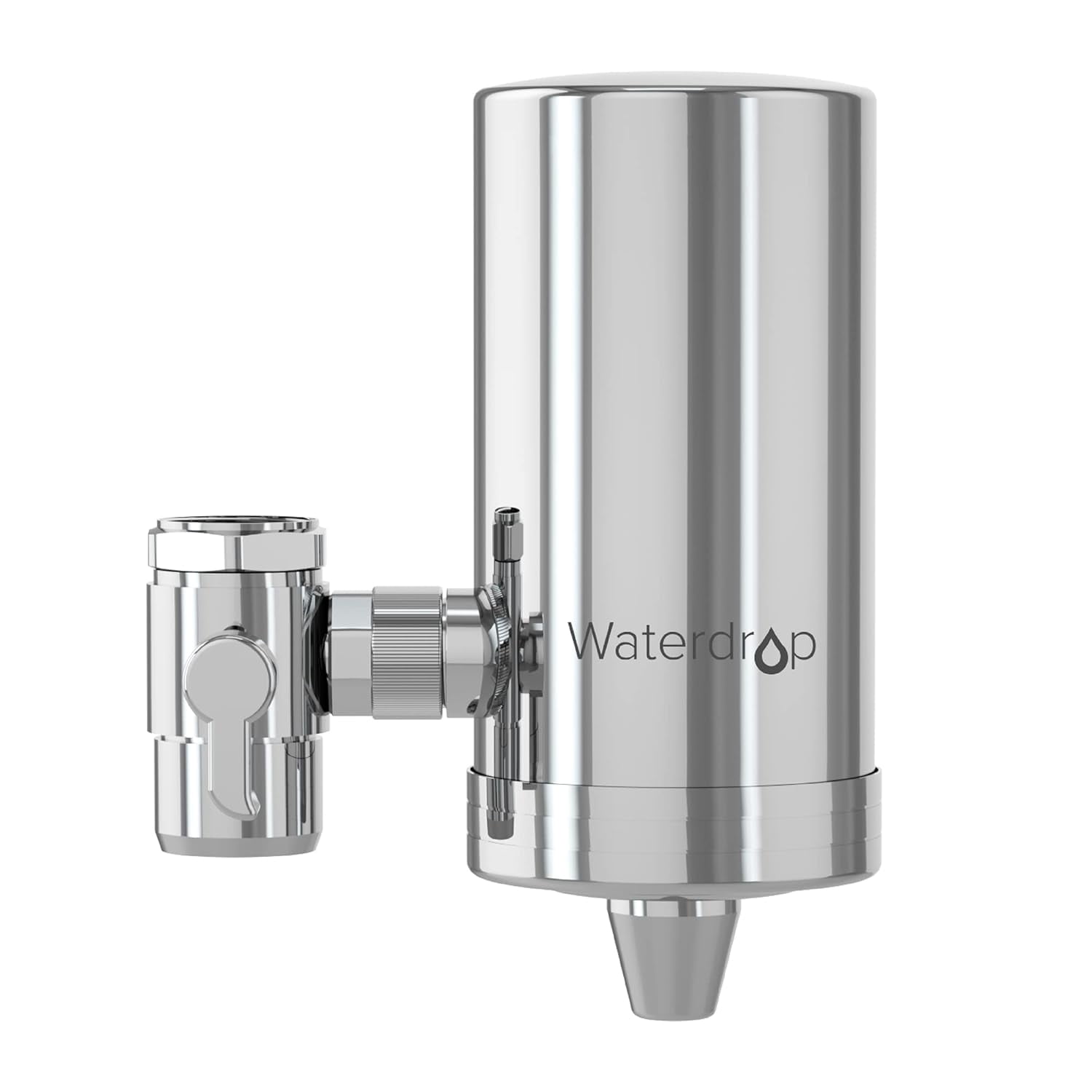 Waterdrop Sink Faucet Water Filter System, 360° Rotating Stainless Steel Tap Mount (Silver, 1 Filter) zcmnf