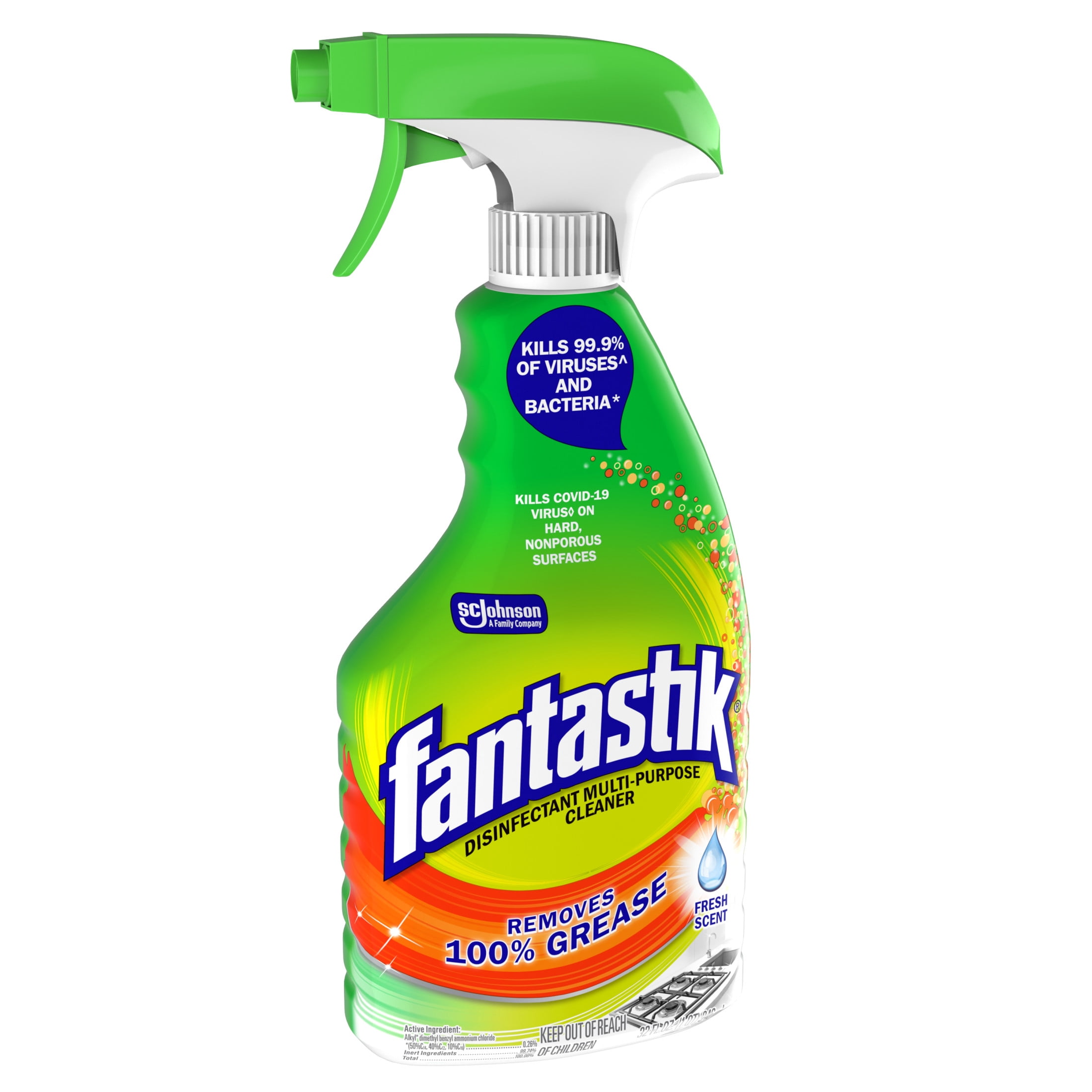 Fantastik All-Purpose Disinfectant Cleaner for Kitchen and Appliances (Fresh Scent, 32 oz) 71npa