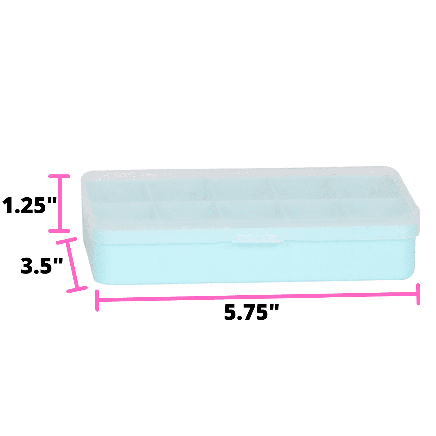 Everything Mary 10 Compartment Plastic Bead Storage Box, Craft Organizer for Jewelry and Beads (Teal, 2 Pack) 7hzke