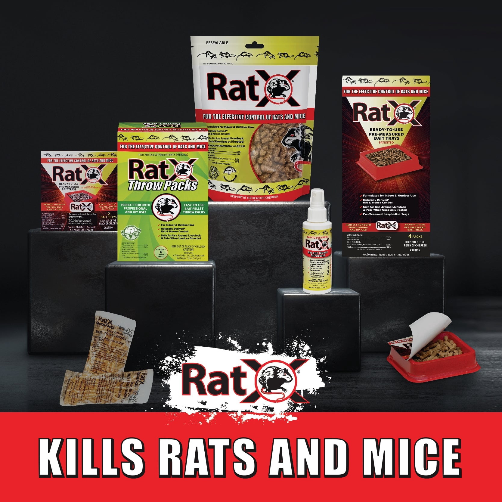 RatX Non-Toxic Rodent Control Pellets (3-Pack) fke7w