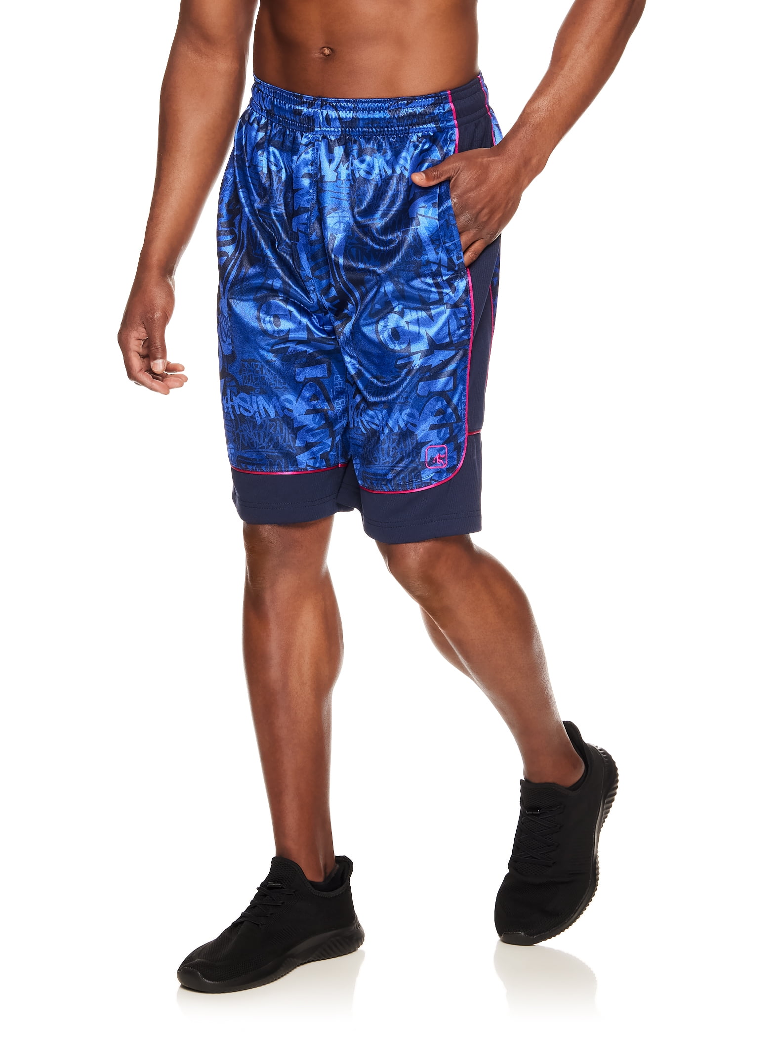 AND1 Men's All Court Basketball Graffiti Shorts (Blue, Large) zvl1k
