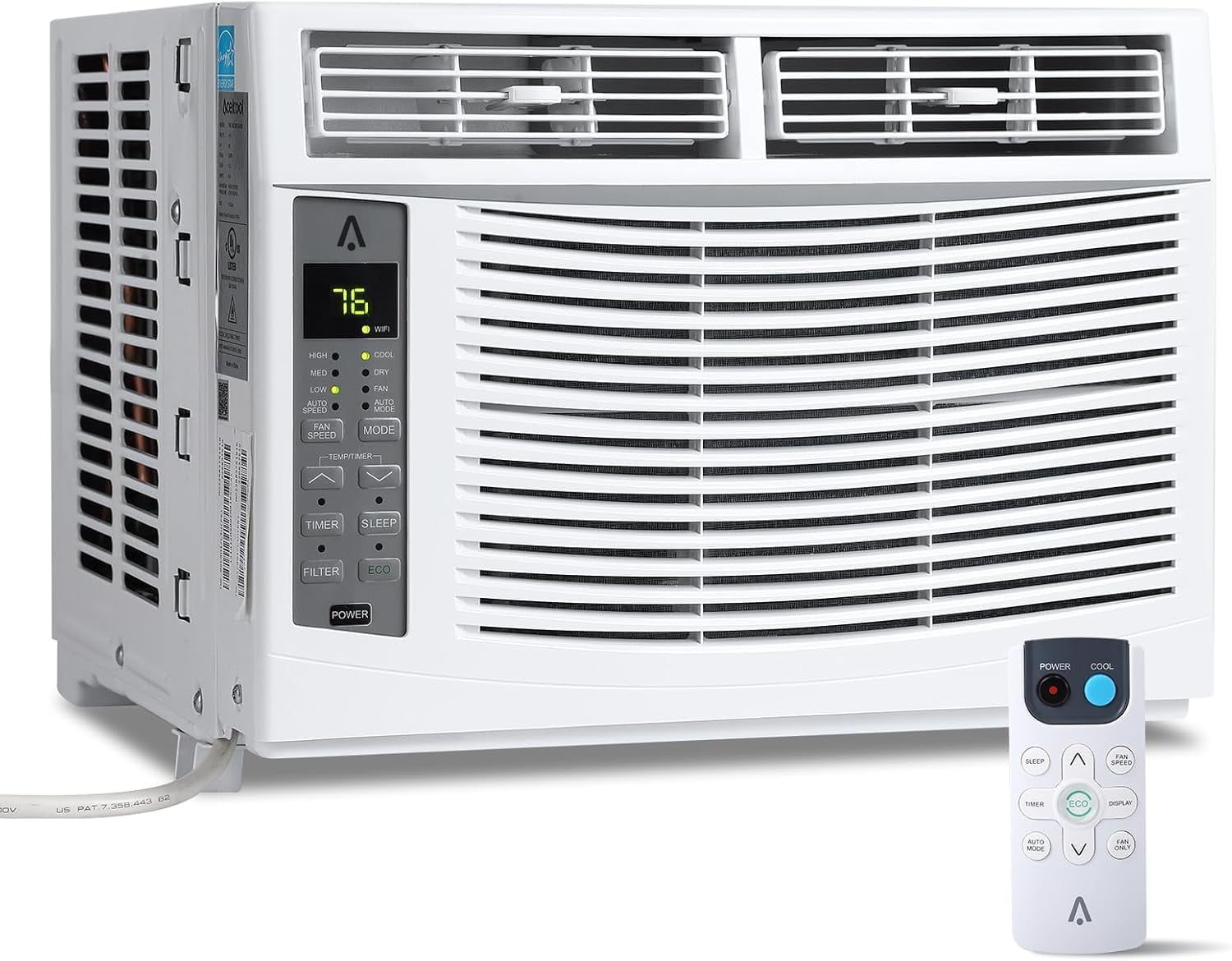 Towallmark 6000 BTU Window Air Conditioner, Energy Efficient Cooling for Small Rooms (White, 250 Sq. Ft.) xhppj
