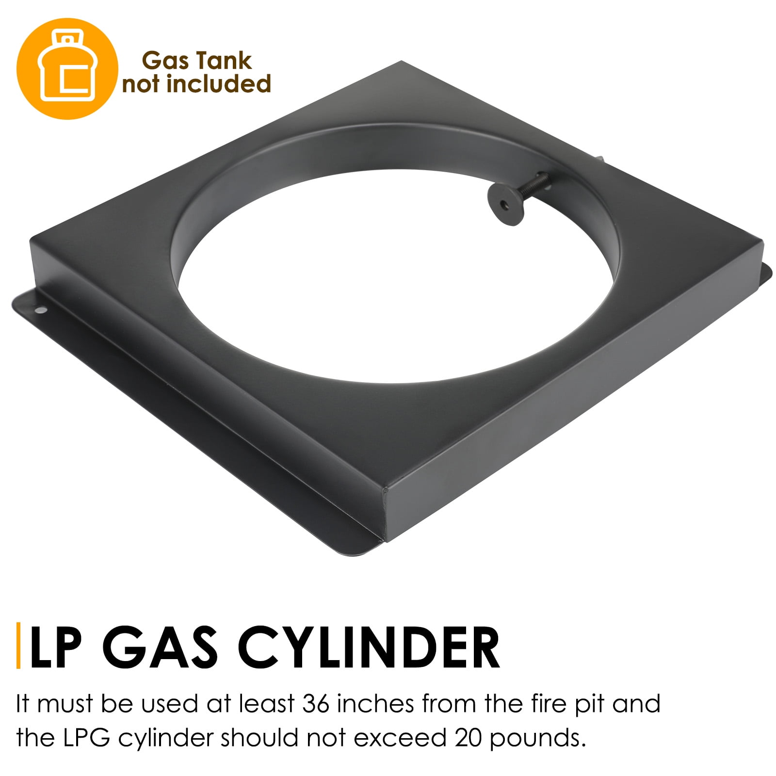 LAZY BUDDY Portable Propane Gas Fire Pit, Outdoor Smokeless Heating with Cover and Lava Rocks (24 in) wtqay