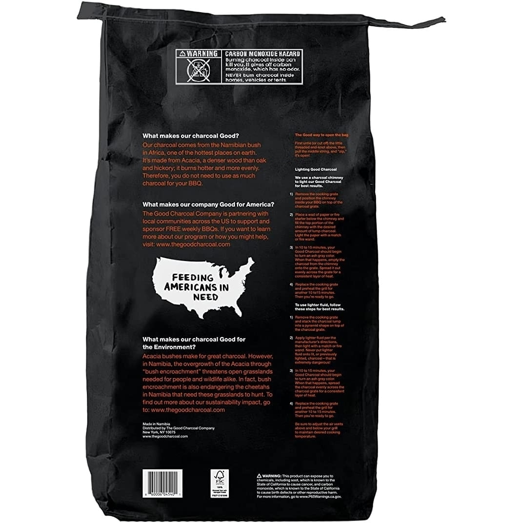 The Good Charcoal Acacia Hardwood Lump Charcoal (Natural, 15.4 lb) mqyn1