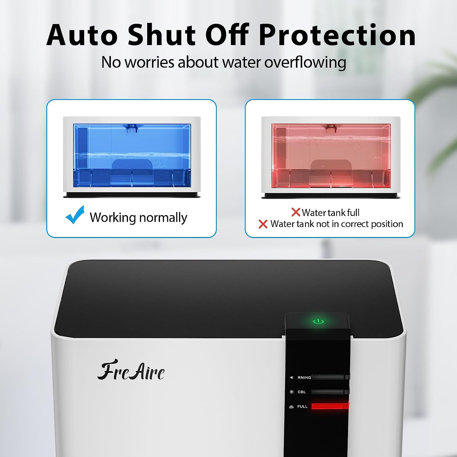 Aeitto Electric Dehumidifier for Home, Quiet Moisture Removal for Basements and Bedrooms (White, 2 Pints) 9ksr2