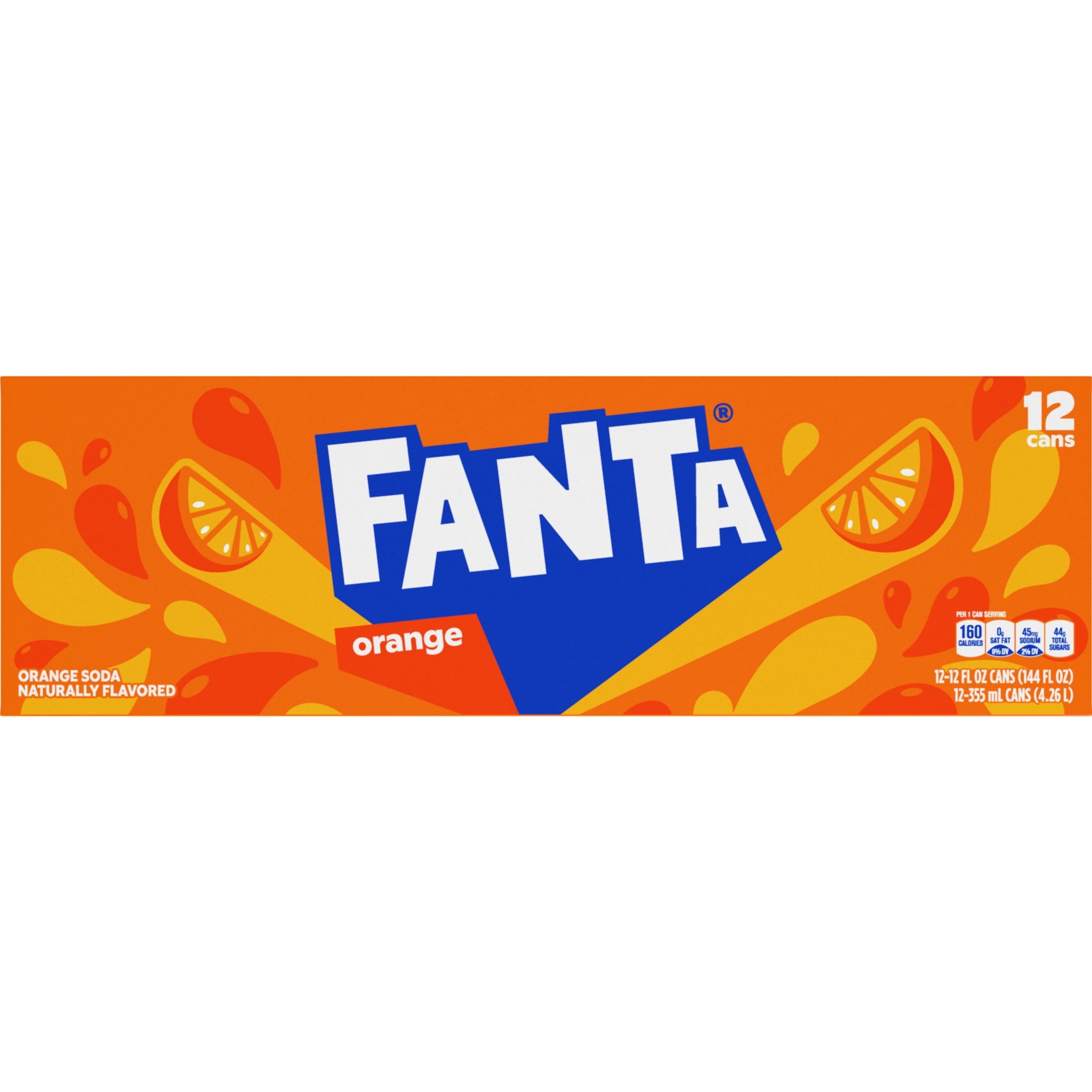Fanta Orange Soda Pop, Refreshing Fruit Flavored Soft Drink (Orange, 12 fl oz, 12 Pack) 7wowa