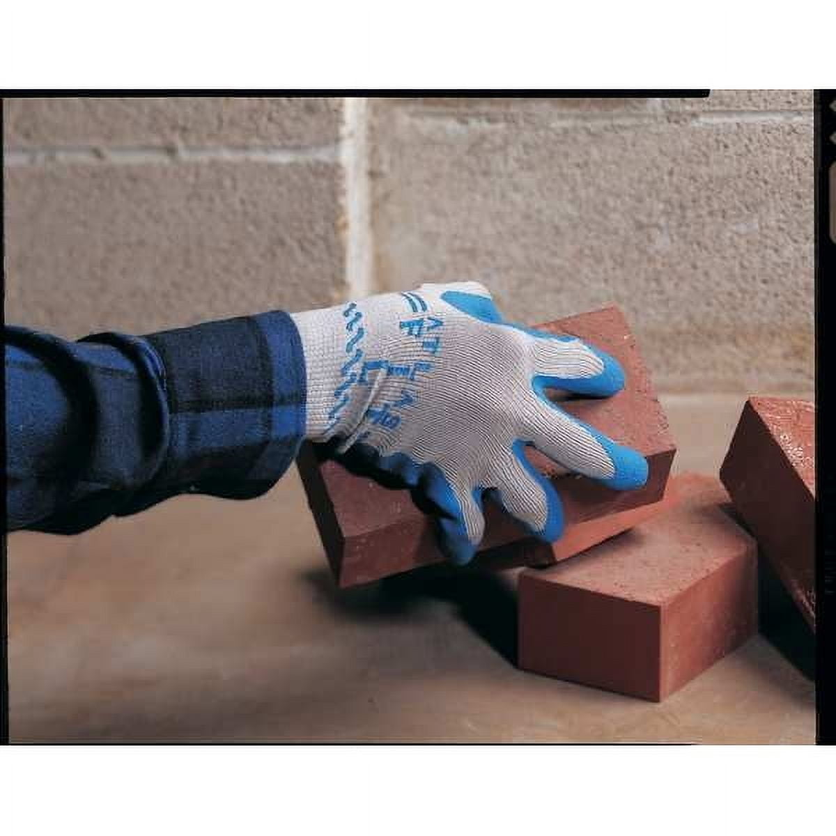 Showa Atlas Fit General Purpose Gloves, Durable Rubber Coated Work Gloves (Blue/Gray, Large, 2 Pair) rz2ei