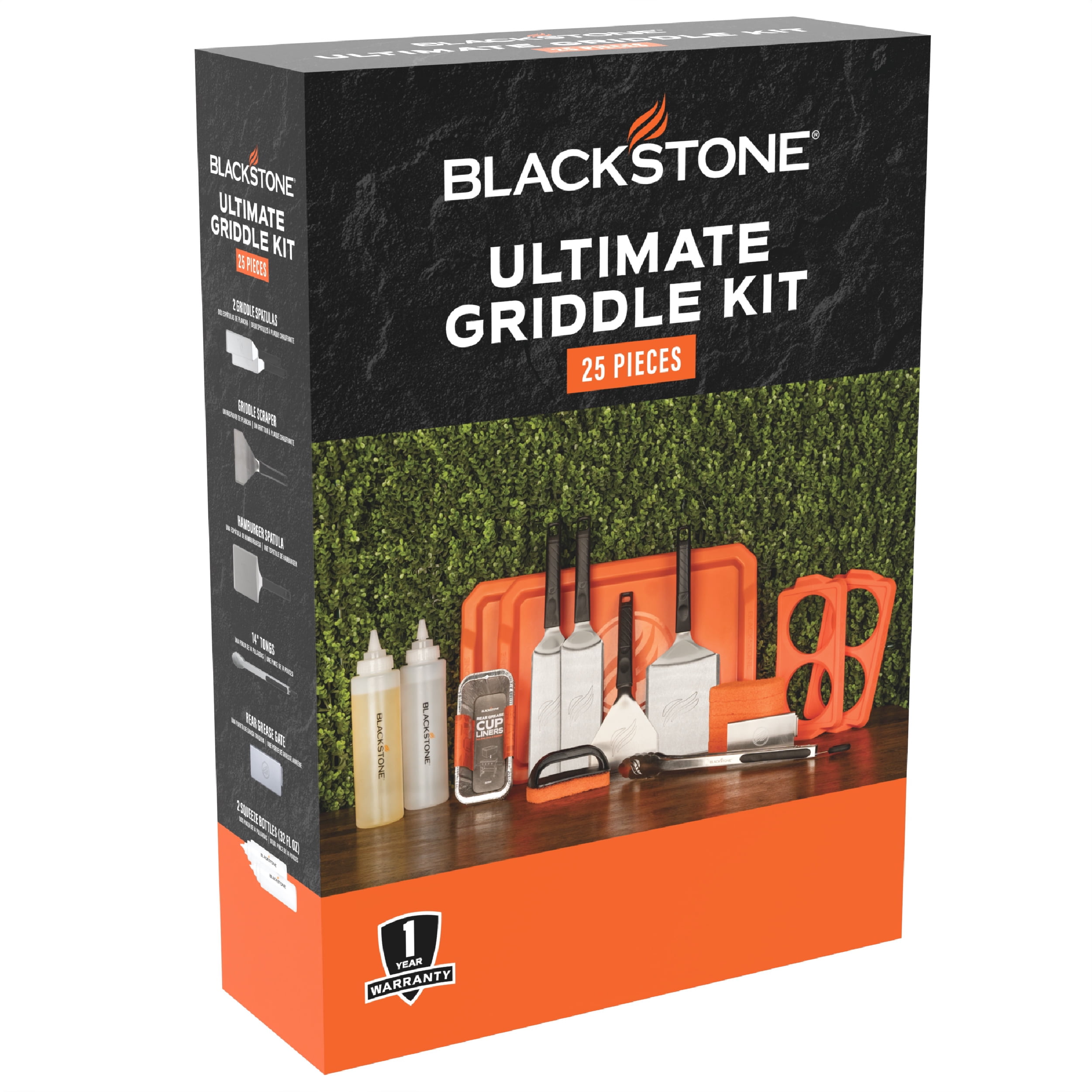 Blackstone Ultimate Griddle Kit Professional Cooking and Cleaning Set (Silver, 25-Piece) krabb