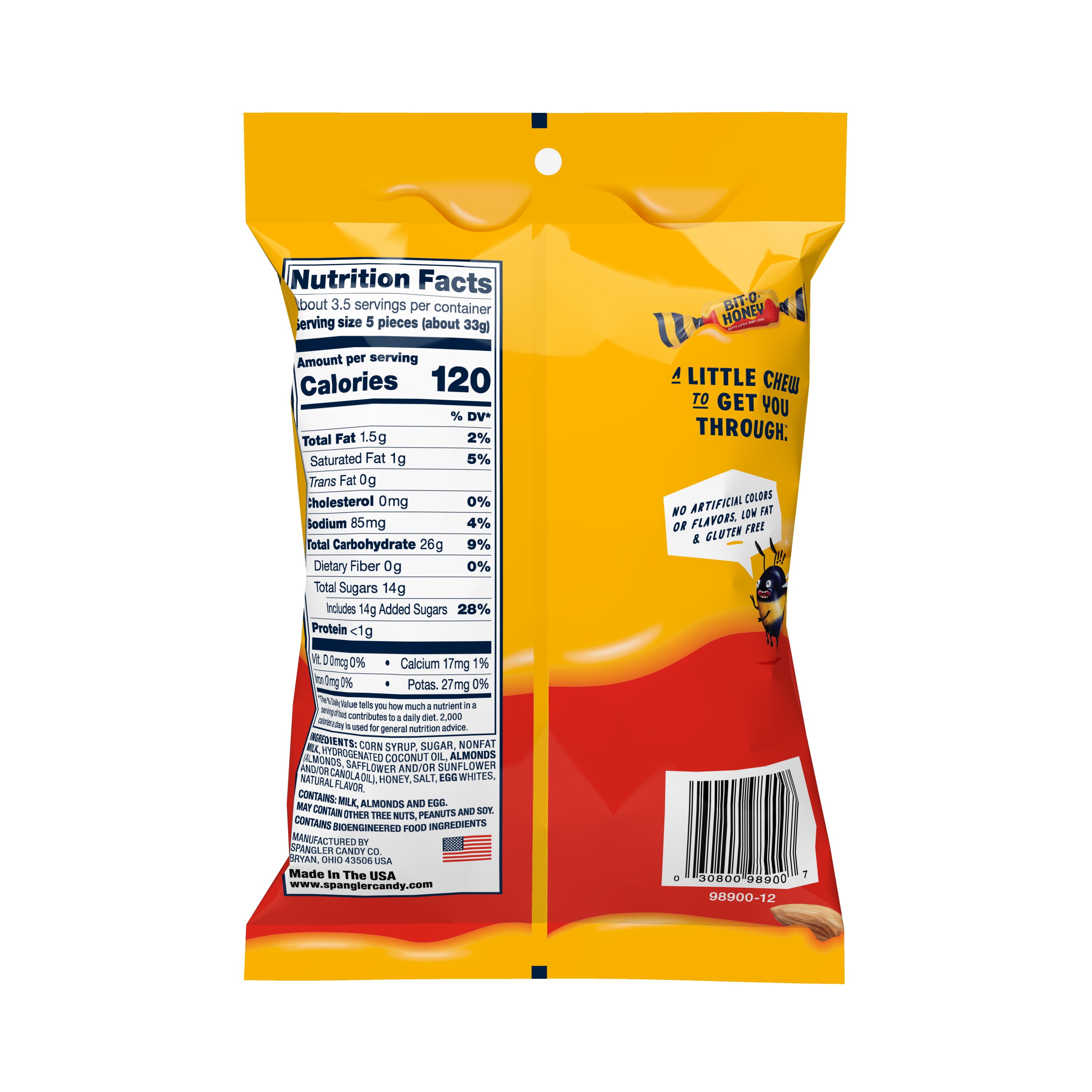 Bit-O-Honey Honey and Roasted Almond Chewy Taffy Candy (4.2 oz) xgghd