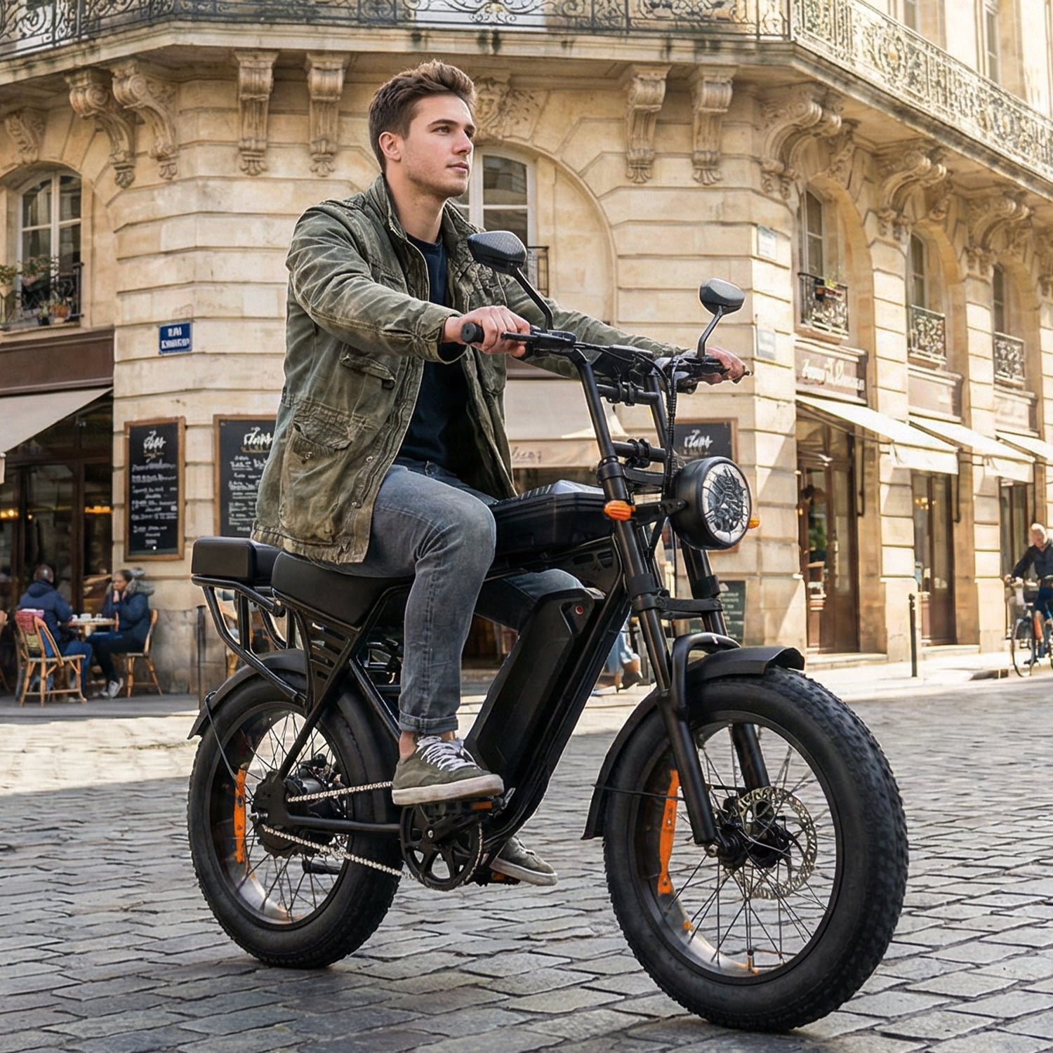 E-Bike Electric Bicycle 1500W Brushless Motor 28MPH Top Speed (Black, 485 lb) macs0