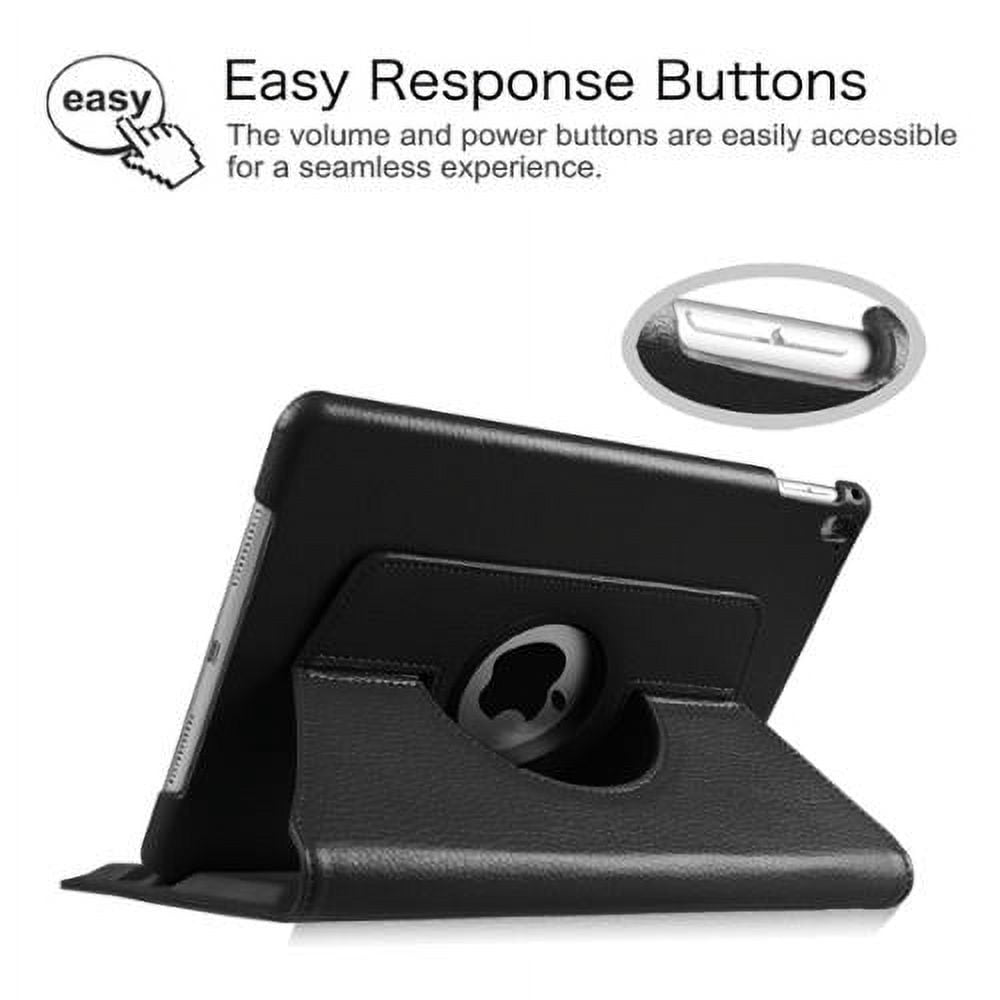 Fintie iPad Pro 9.7 2016 Case 360-Degree Rotating Stand Cover with Auto Sleep Wake (Black, 9.7 in) 0d5ge
