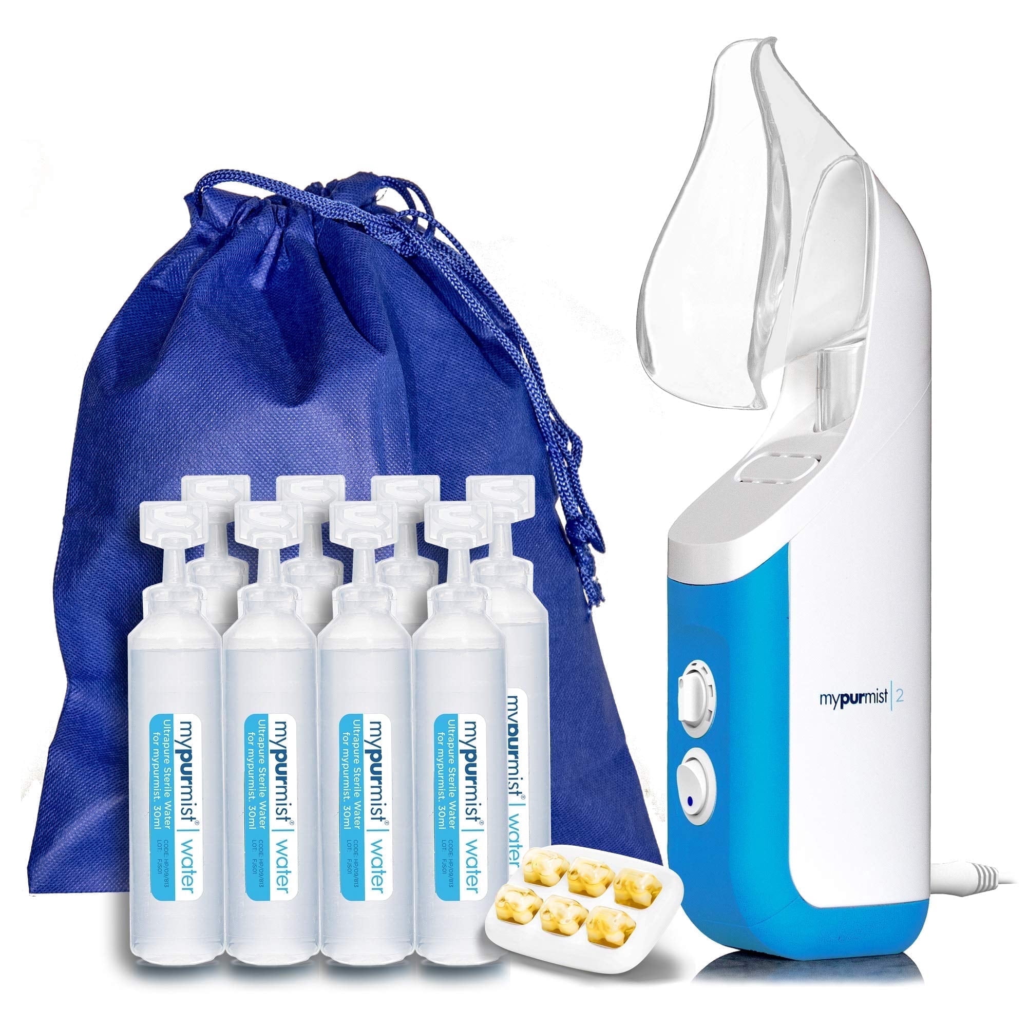 Mypurmist 2 Ultrapure Personal Handheld Vaporizer and Steam Inhaler (Blue, 1 Unit) d6pjs